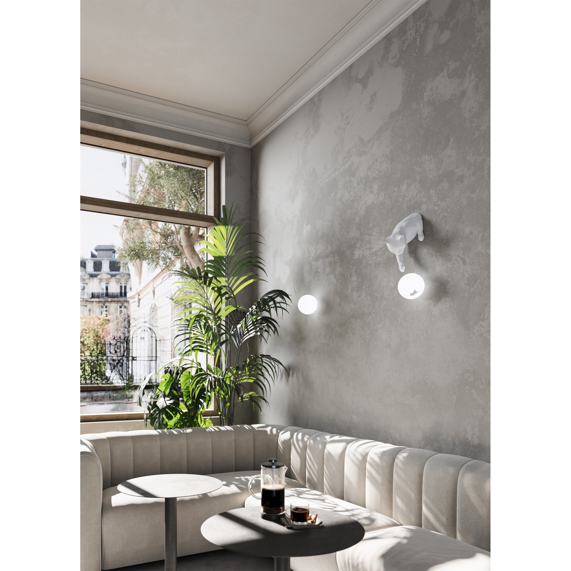 Karman Maoo Cat Wall Lamp - Matt White