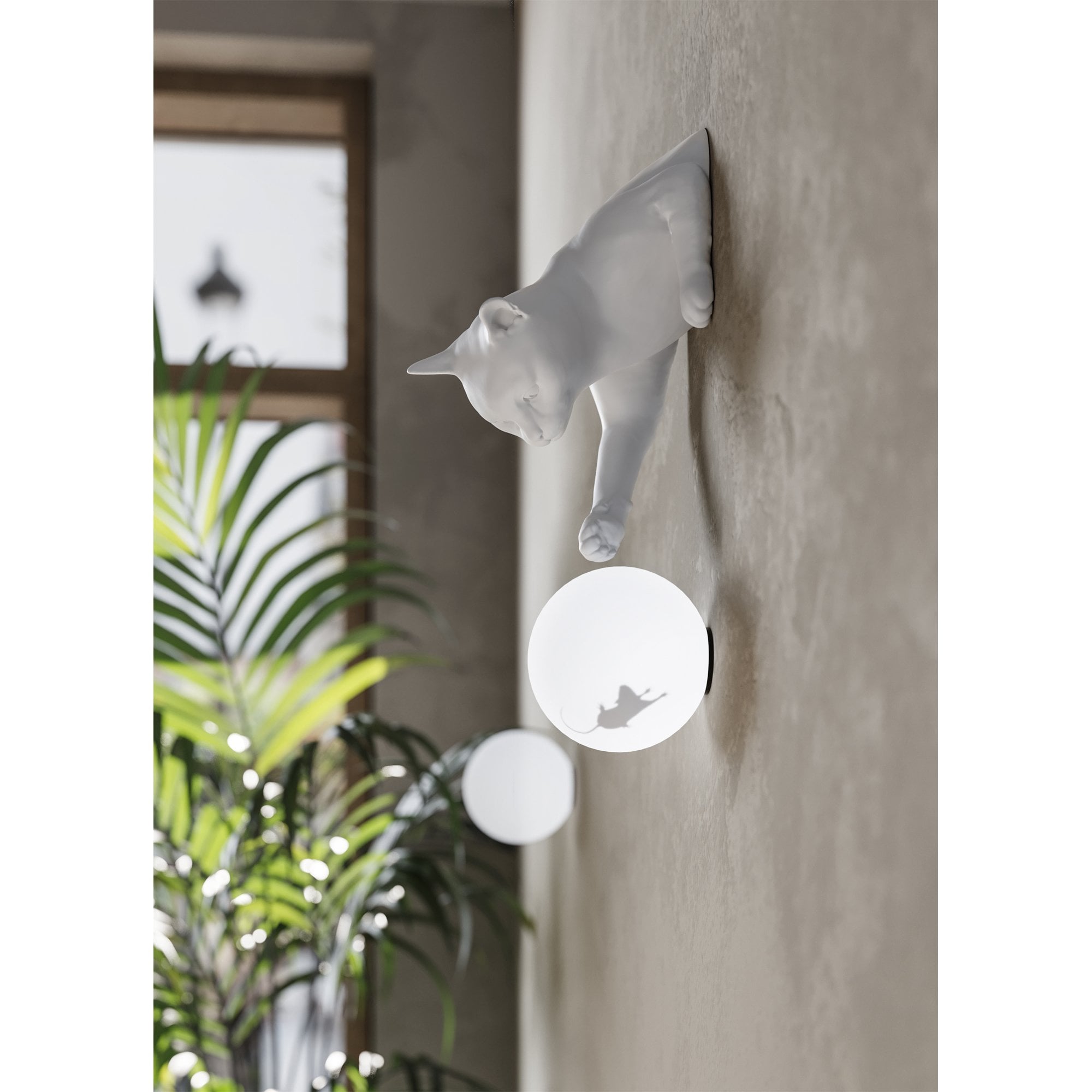 Karman Maoo Cat Wall Lamp - Matt White