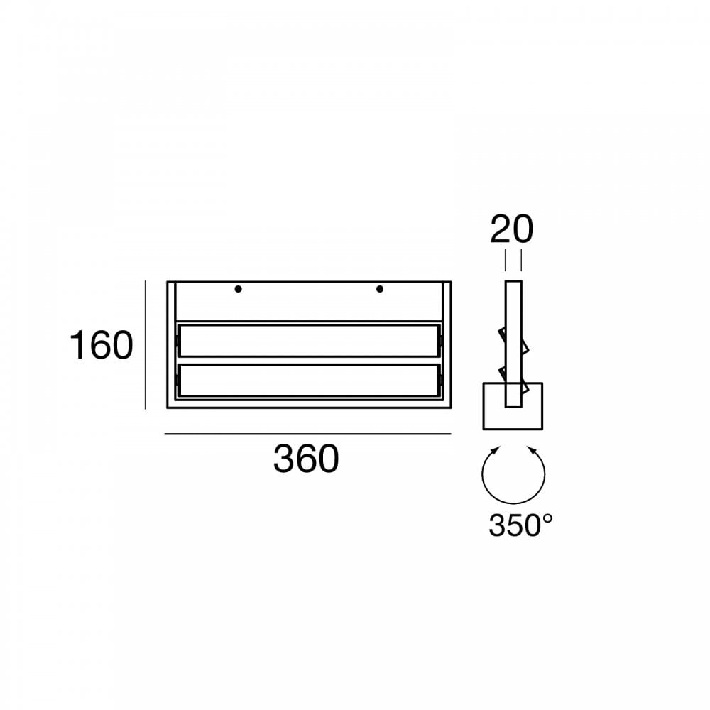 Stilnovo Tablet 36cm Medium Double Wall Light - Matt White