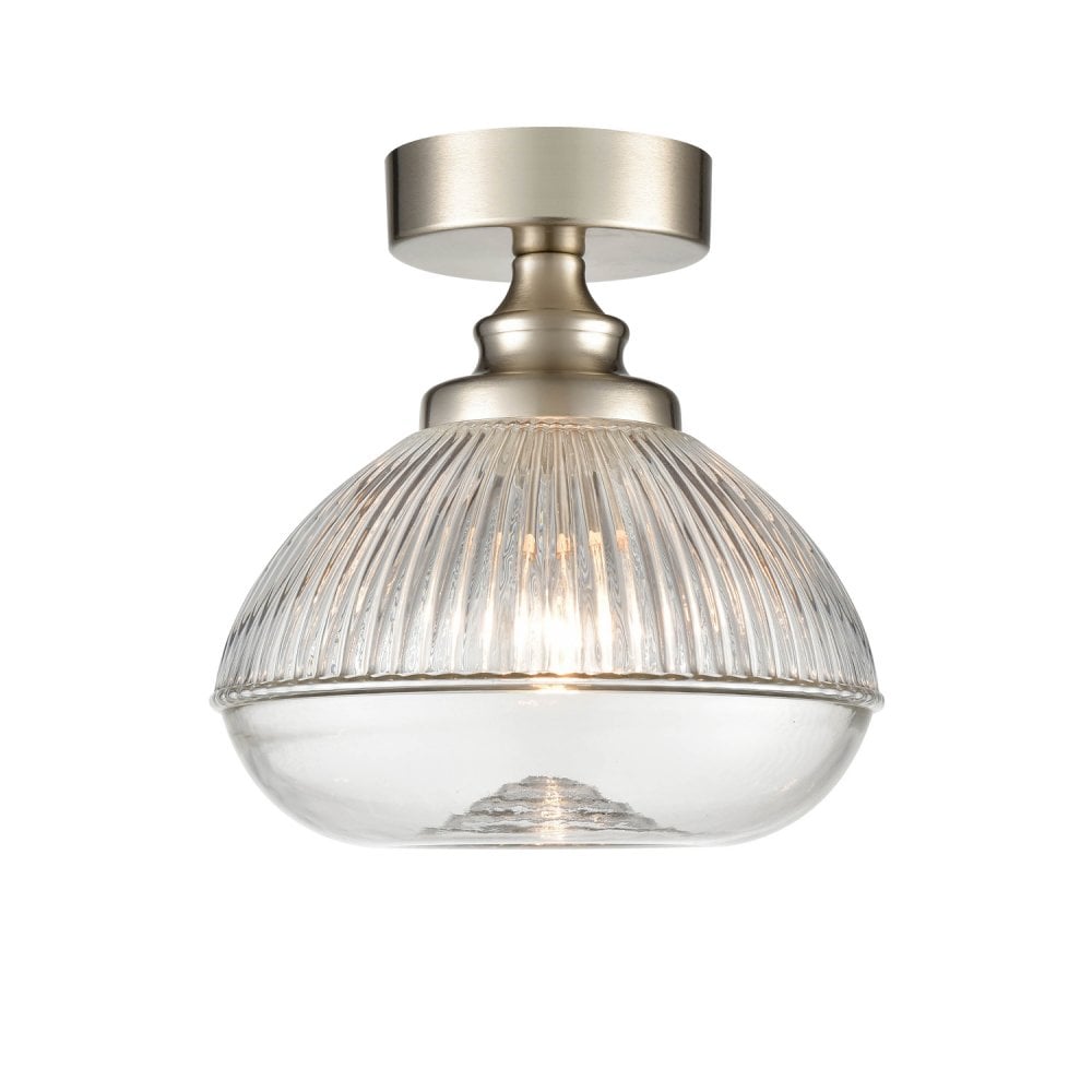 Franklite Acoste Flush Ceiling Fitting - Satin Nickel