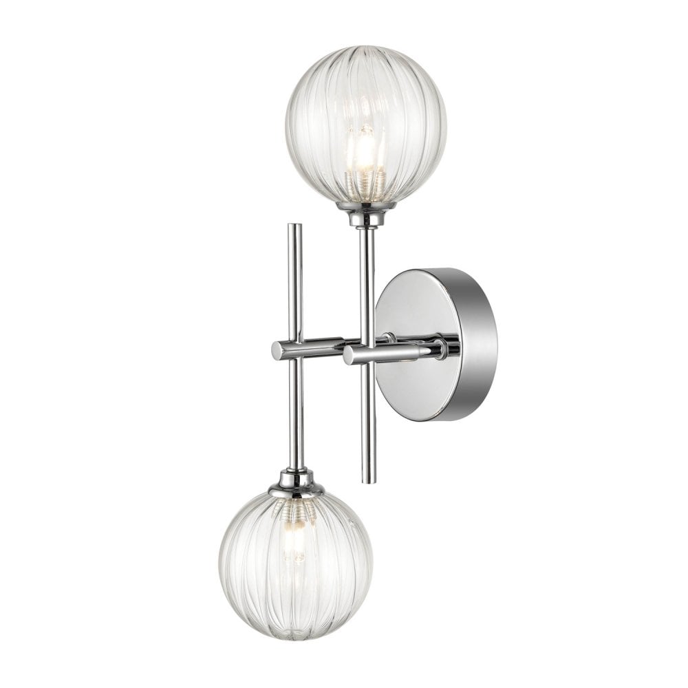 Franklite Abstraction 2 Light Wall/Flush Fitting - Chrome