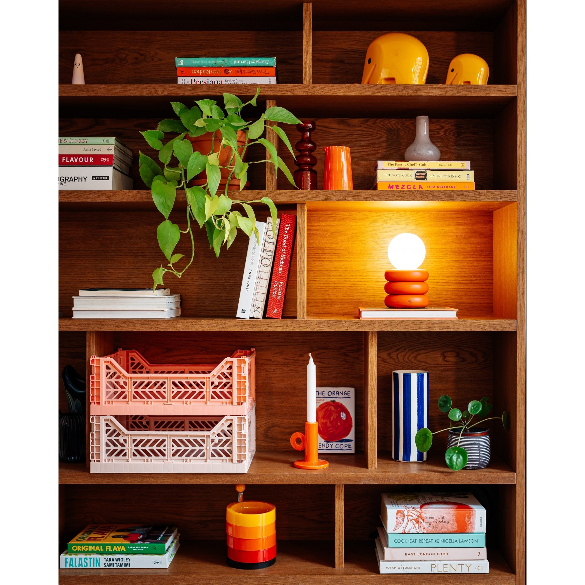 houseof. Tube 'Glow Worm' Rechargeable Table Lamp - Orange