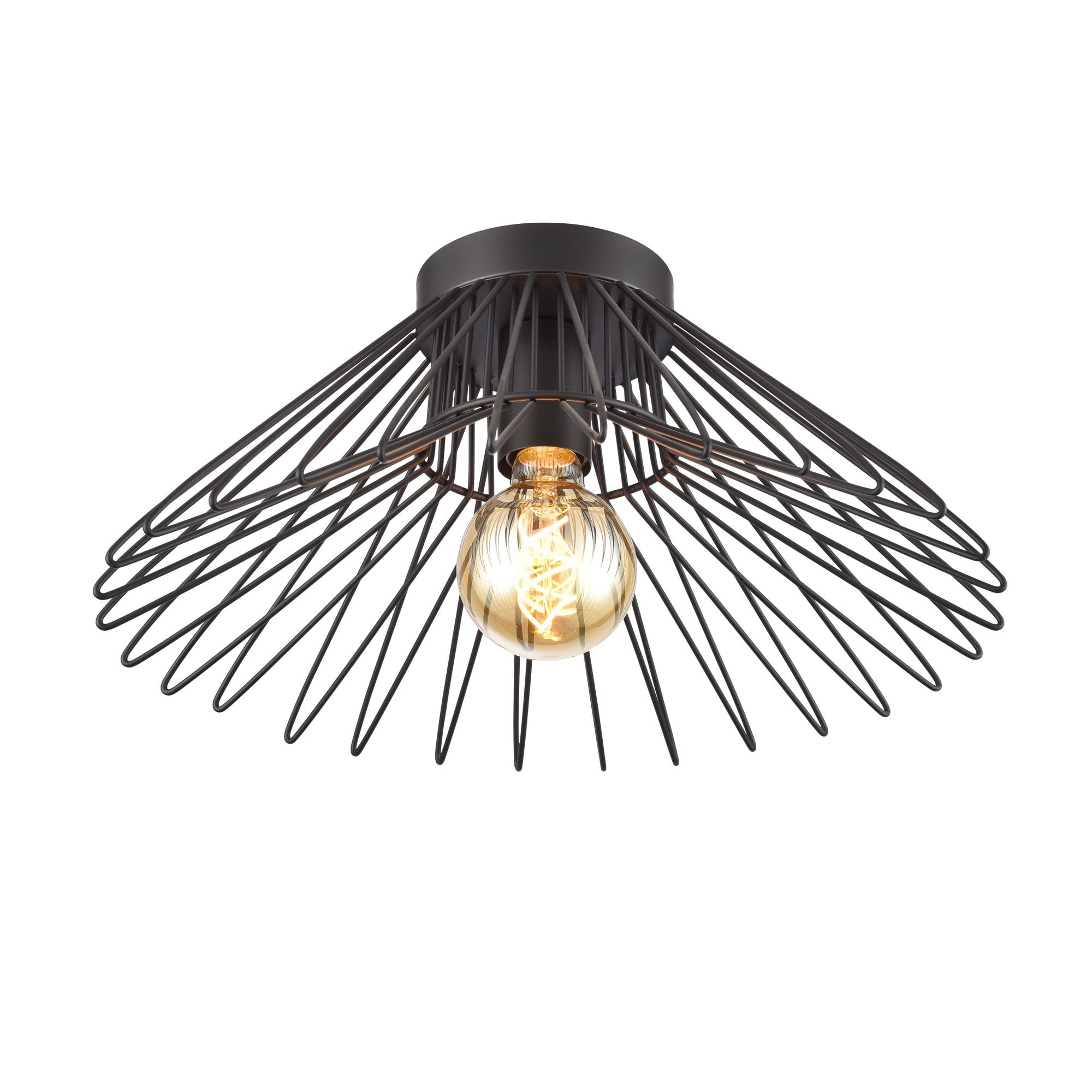 Franklite Thatch Flush Fitting - Matt Black