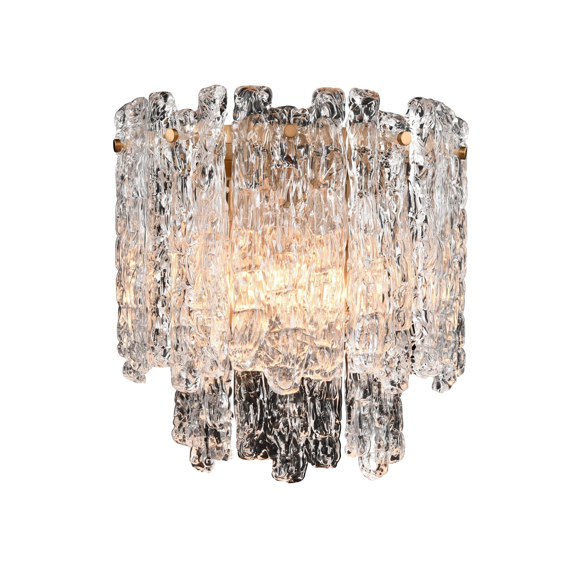 Franklite Icicle 2 Light Wall Light - Aged Brass