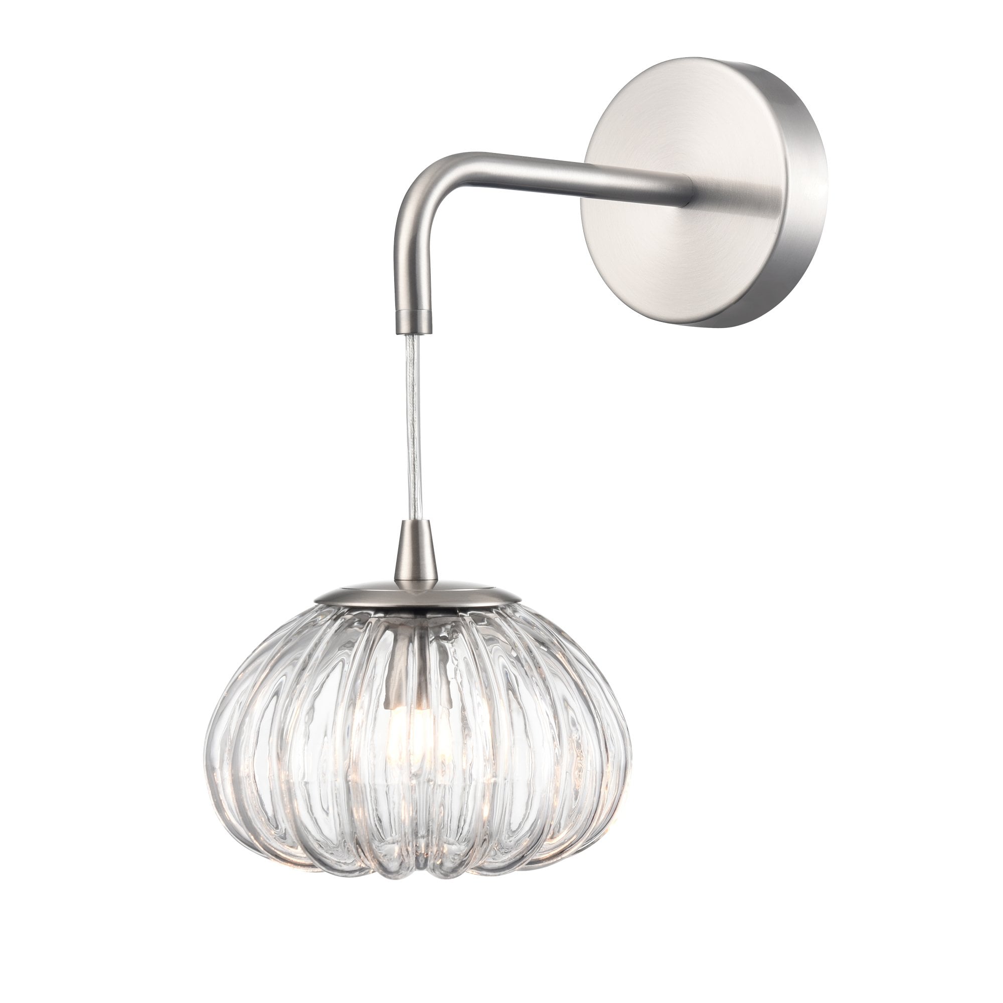 Franklite Harvest 1 Light Wall Light - Satin Nickel