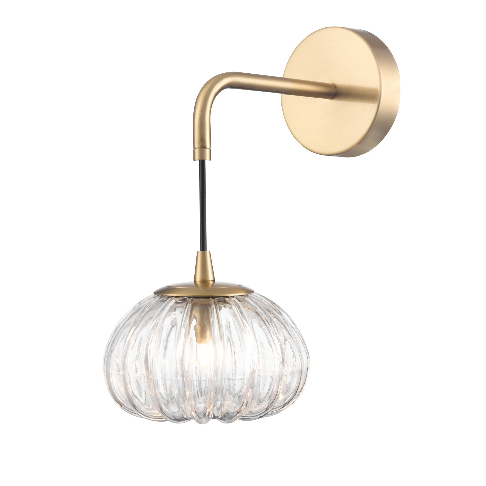 Franklite Harvest 1 Light Wall Light - Aged Brass