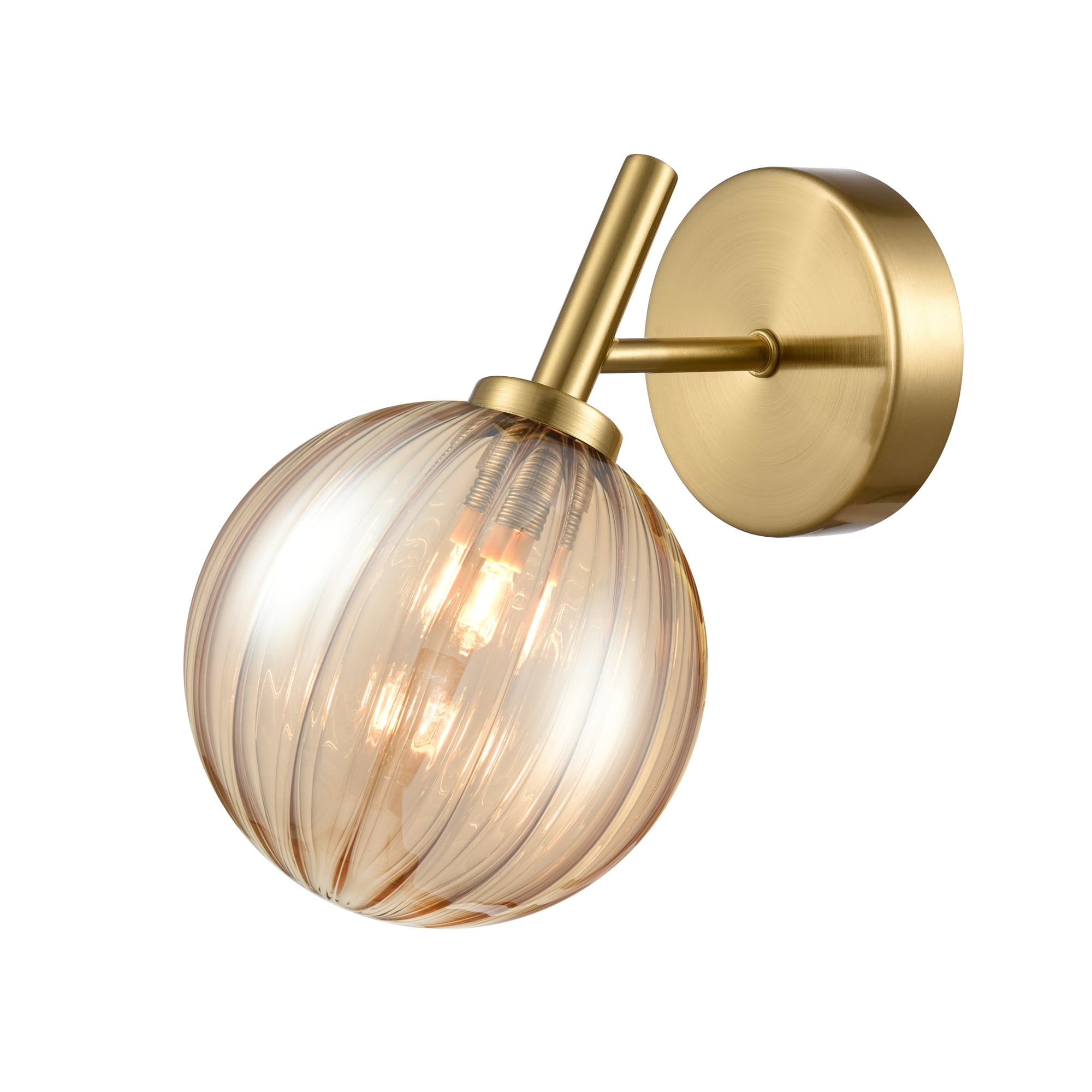 Franklite Quasar 1 Light Wall Bracket - Aged Brass