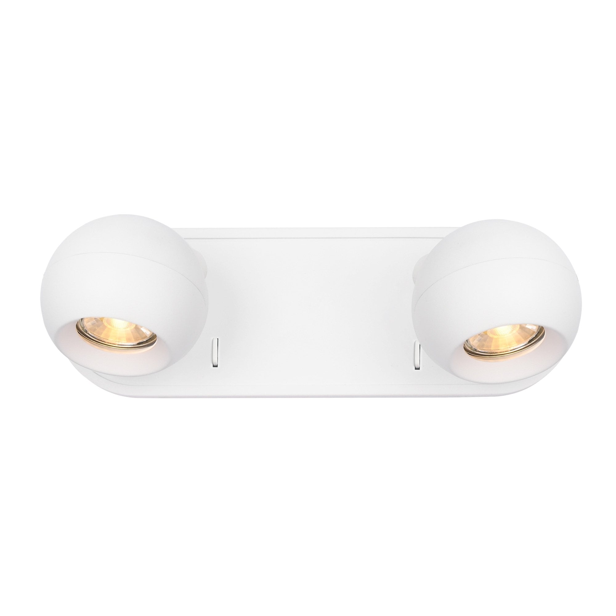 Franklite Lens 2 Light Spotlight - Matt White