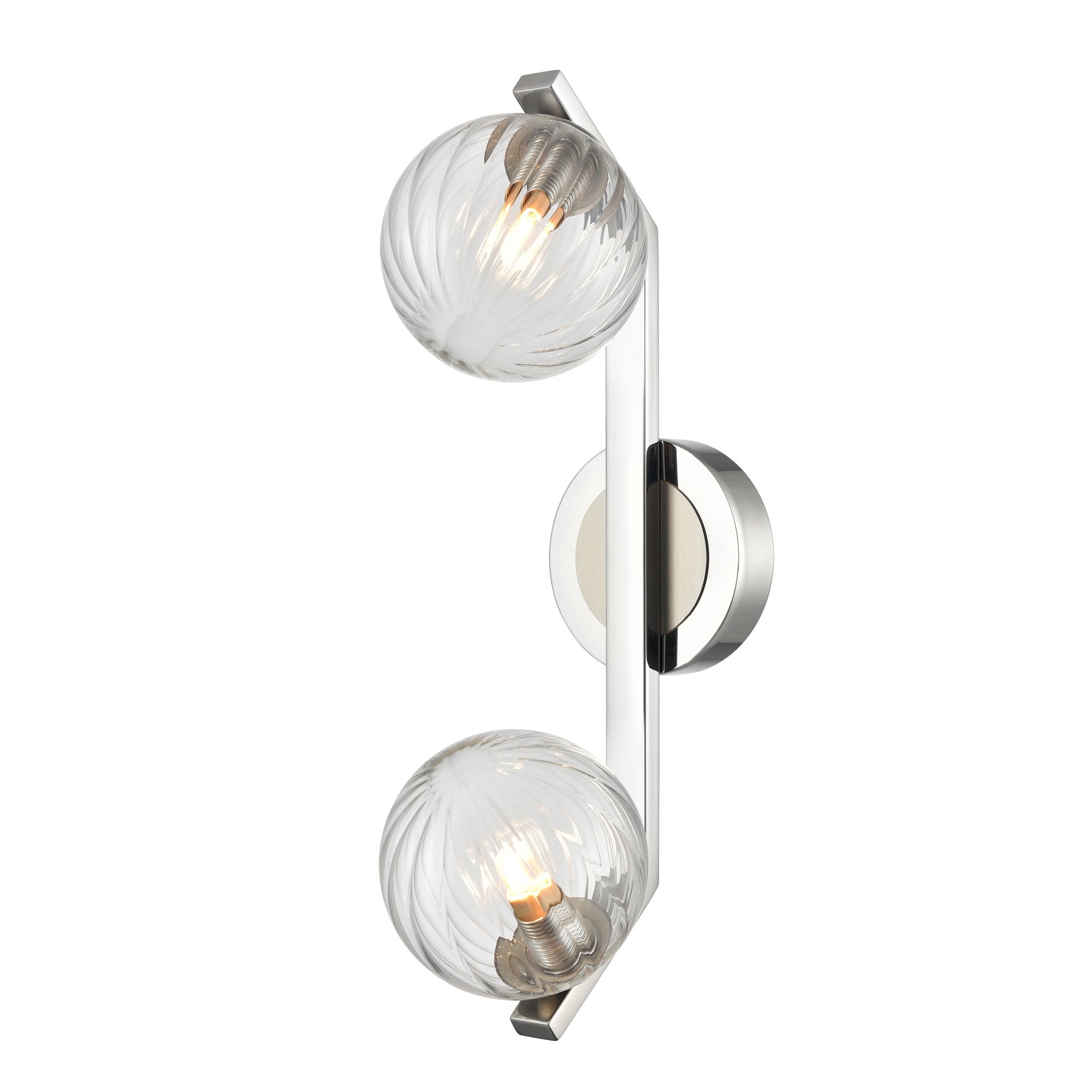 Franklite Oculus 2 Light IP44 Bracket - Satin Nickel