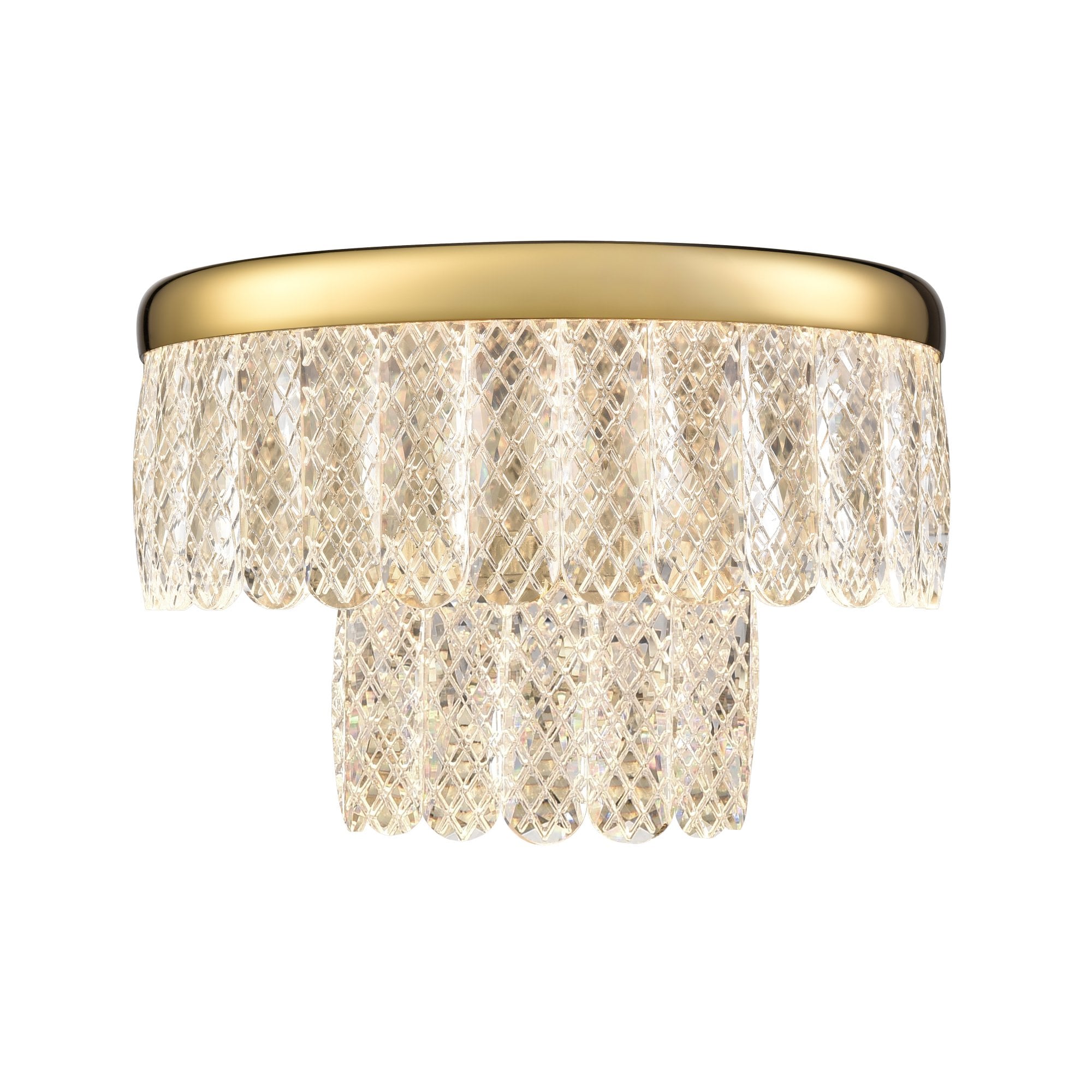 Franklite Victoria 10W Double Tier LED Wall Light - Gold