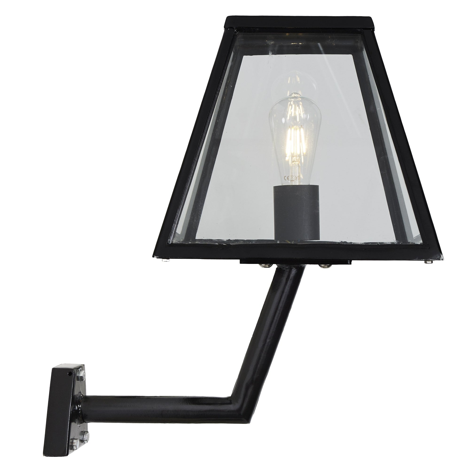 Harte Contemporary 0.5m Wall Light - Galvanised Steel With Wall Bracket