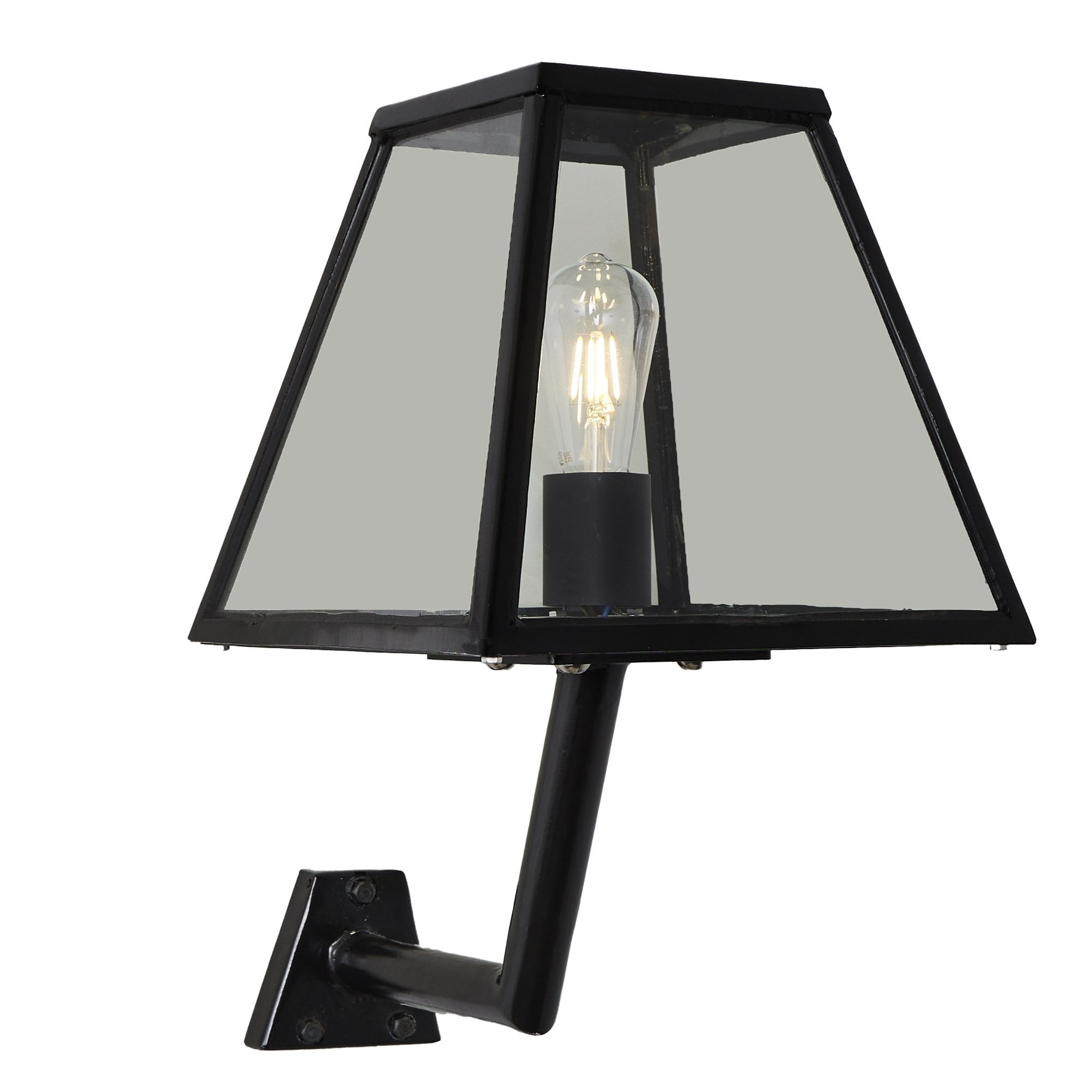 Harte Contemporary 0.5m Wall Light - Galvanised Steel With Wall Bracket