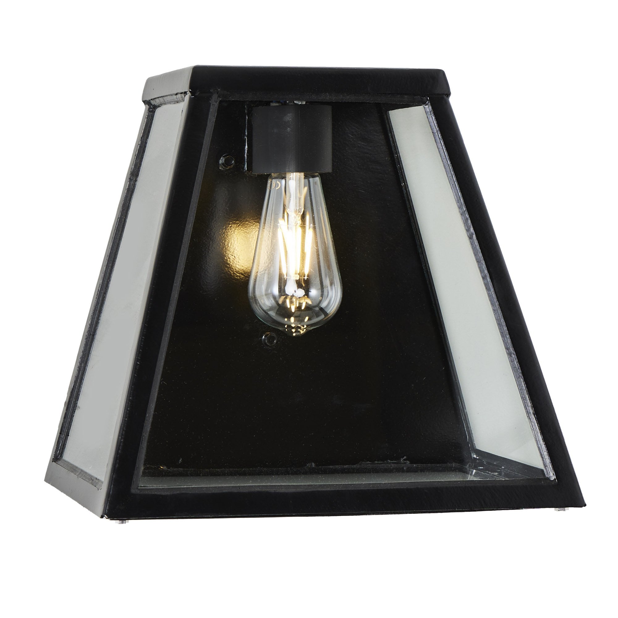 Harte Contemporary 0.29m Bulkhead Wall Light - Galvanised Steel