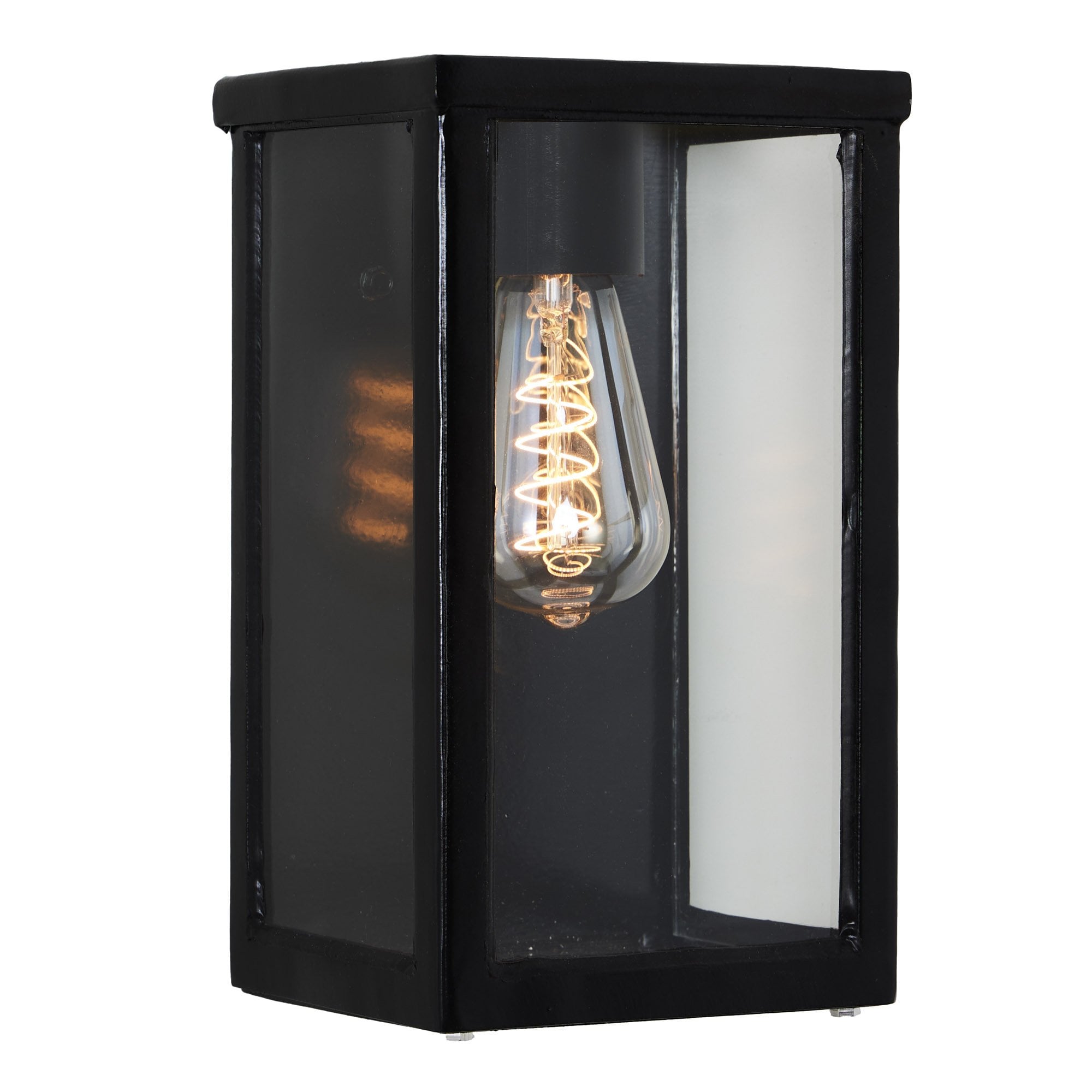 Harte Contemporary 0.29m Flushed Mounted Wall Light - Galvanised Steel