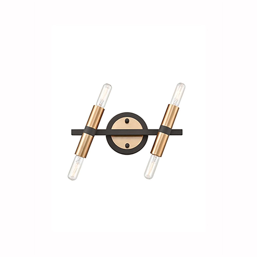 Franklite Anglit 4 light Wall Bracket - Gold & Matt Black