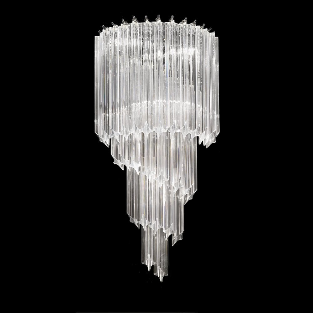 Franklite Valentina 3 Light Large Wall Bracket - Chrome & Crystal