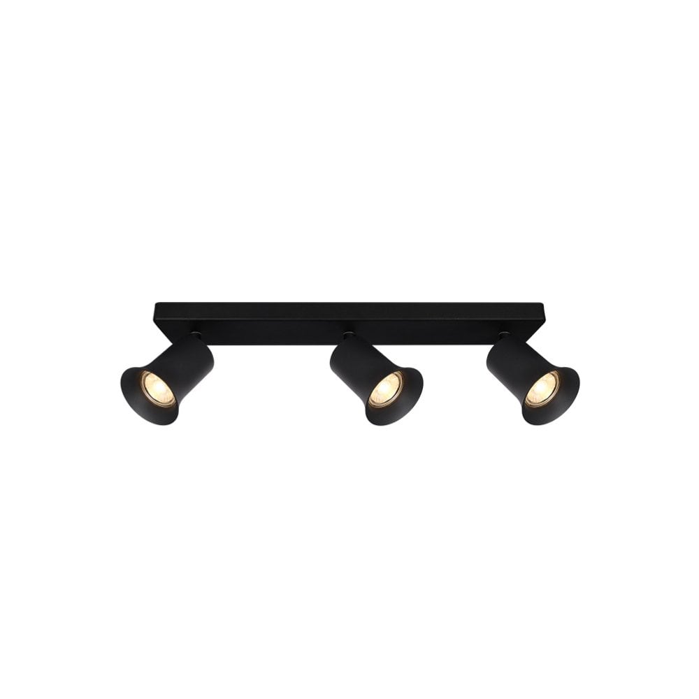Franklite Broadway 3 Light Spotlight - Matt Black