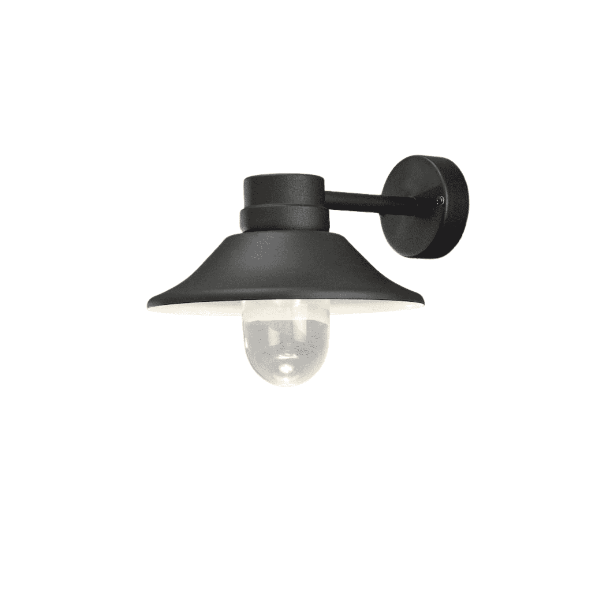 Konstsmide Vega Hooded 8W LED Wall Light - Black
