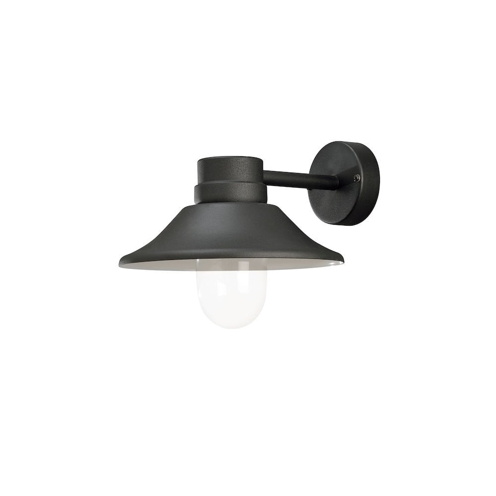 Konstsmide Vega Hooded 8W LED Wall Light - Black