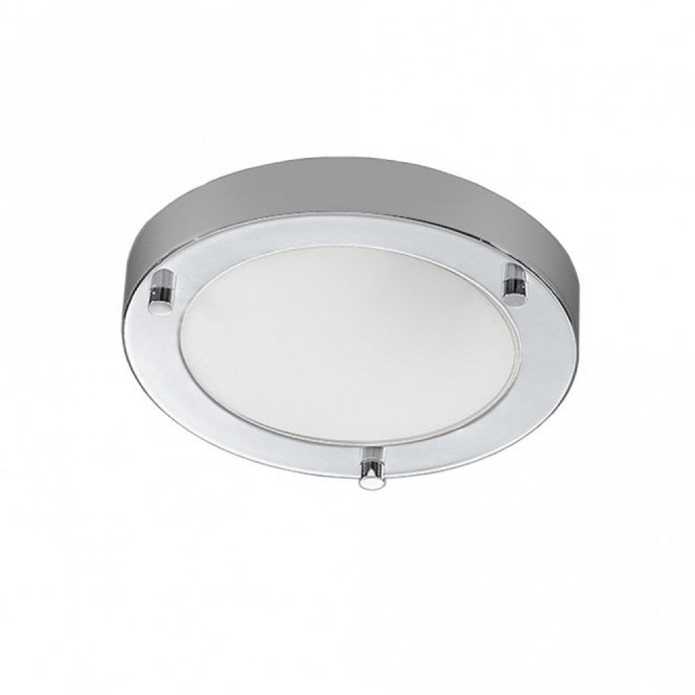 Franklite Ruben 310mm Circular Flush IP44 - Chrome