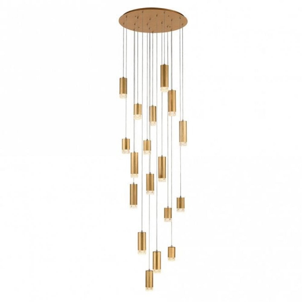 Franklite Cordelia 18 Light Spreader Pendant - Satin Brushed Gold