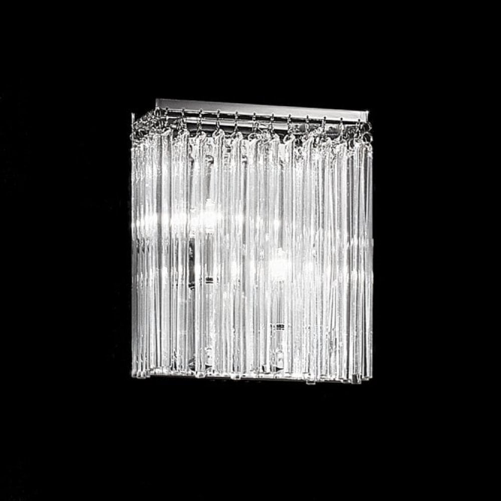 Franklite Carillon 2 Light Wall Bracket - Chrome & Glass