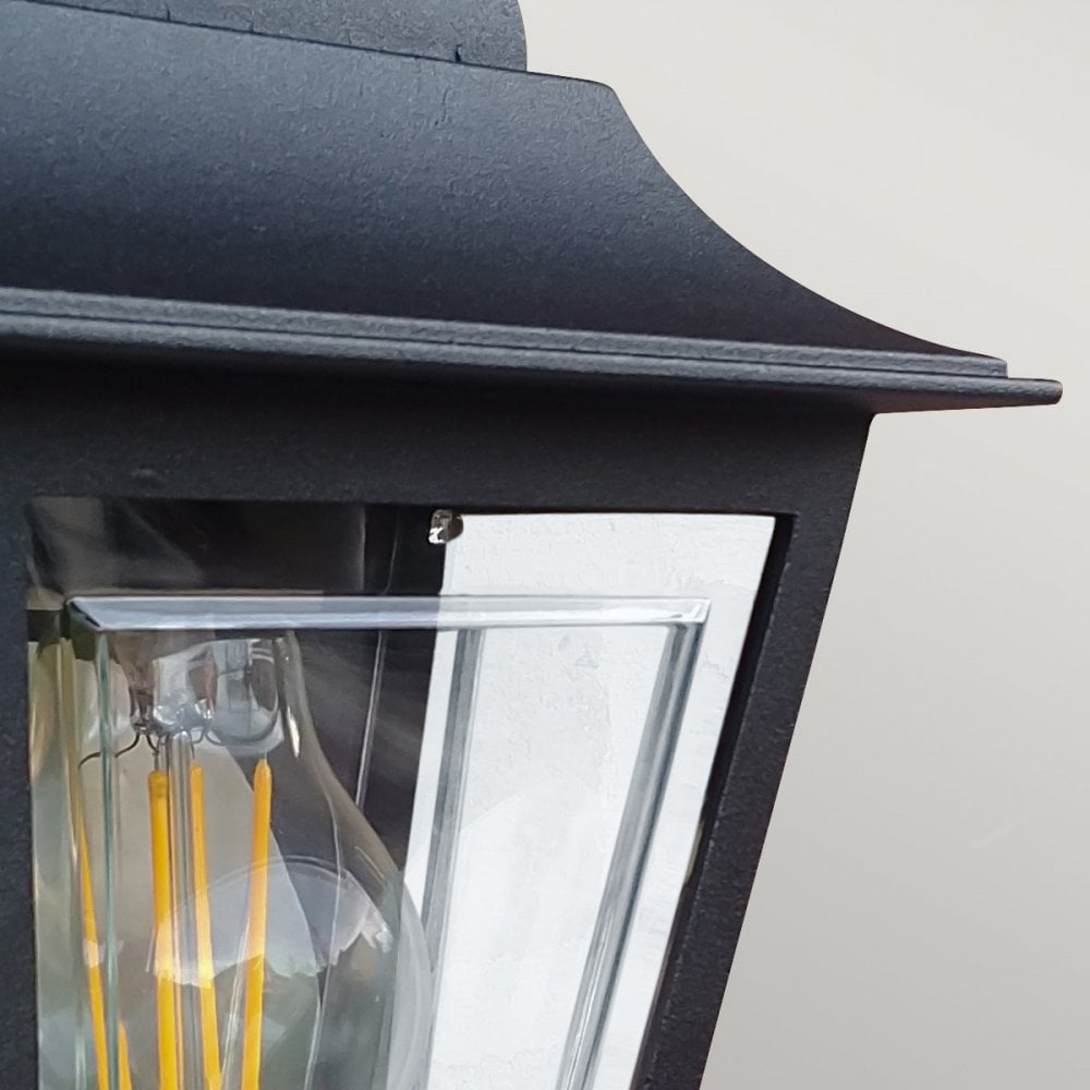 Elstead Deco Lane 1 Light Half Wall Lantern - Black