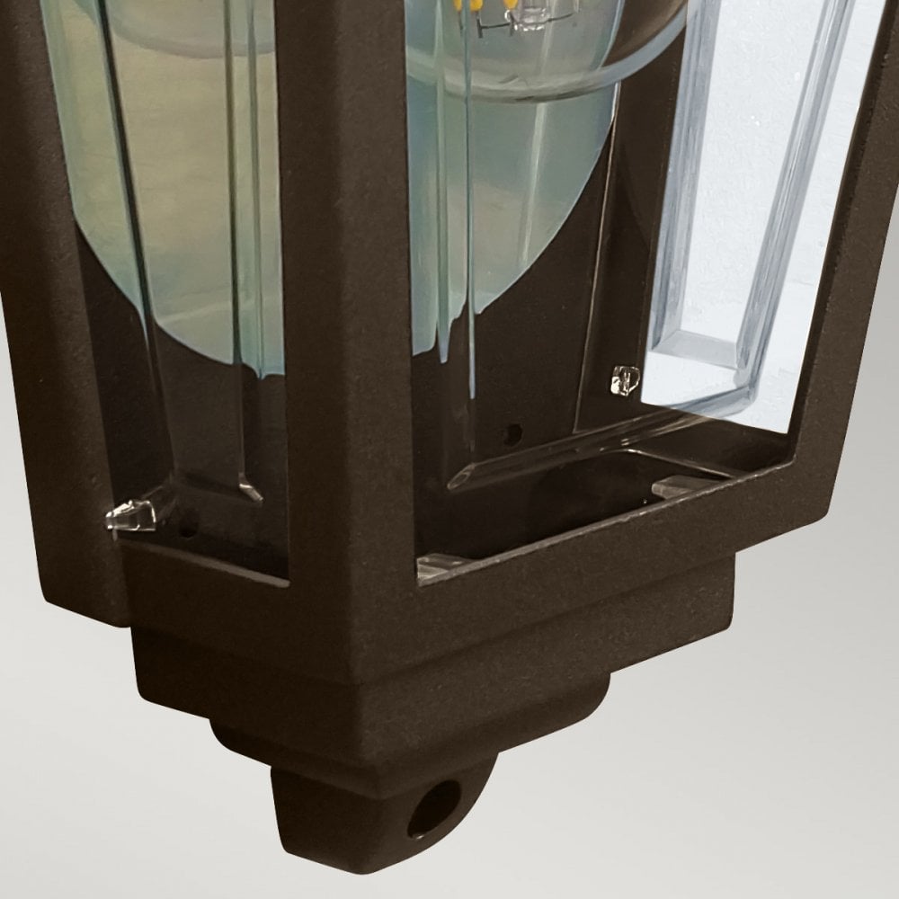 Elstead Deco Lane 1 Light Half Wall Lantern - Bronze