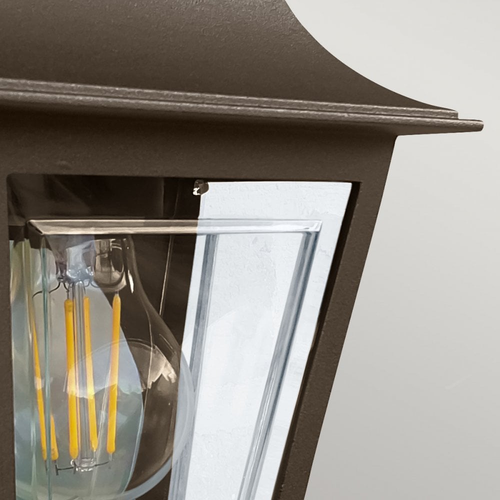Elstead Deco Lane 1 Light Half Wall Lantern - Bronze