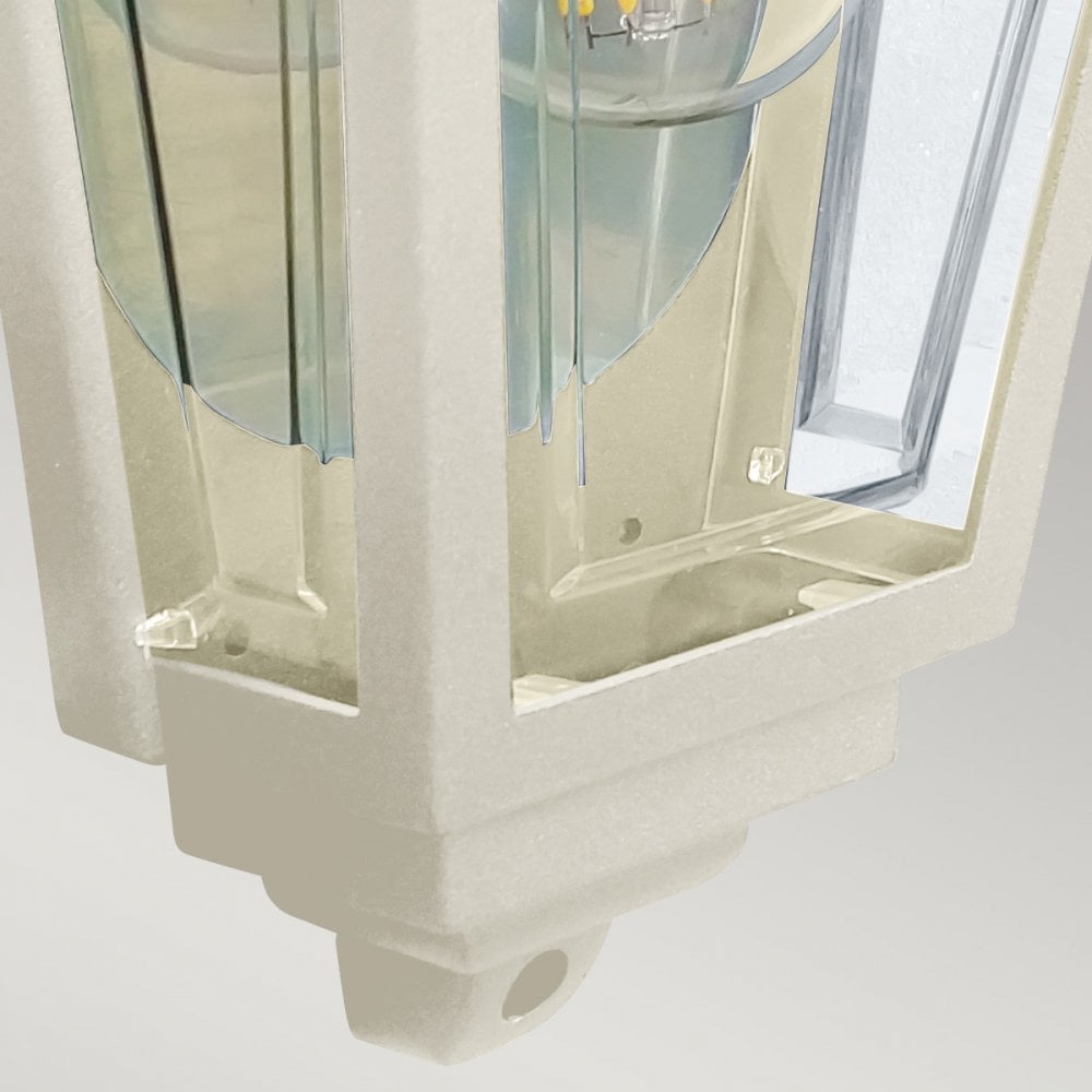 Elstead Deco Lane 1 Light Half Wall Lantern - Cream