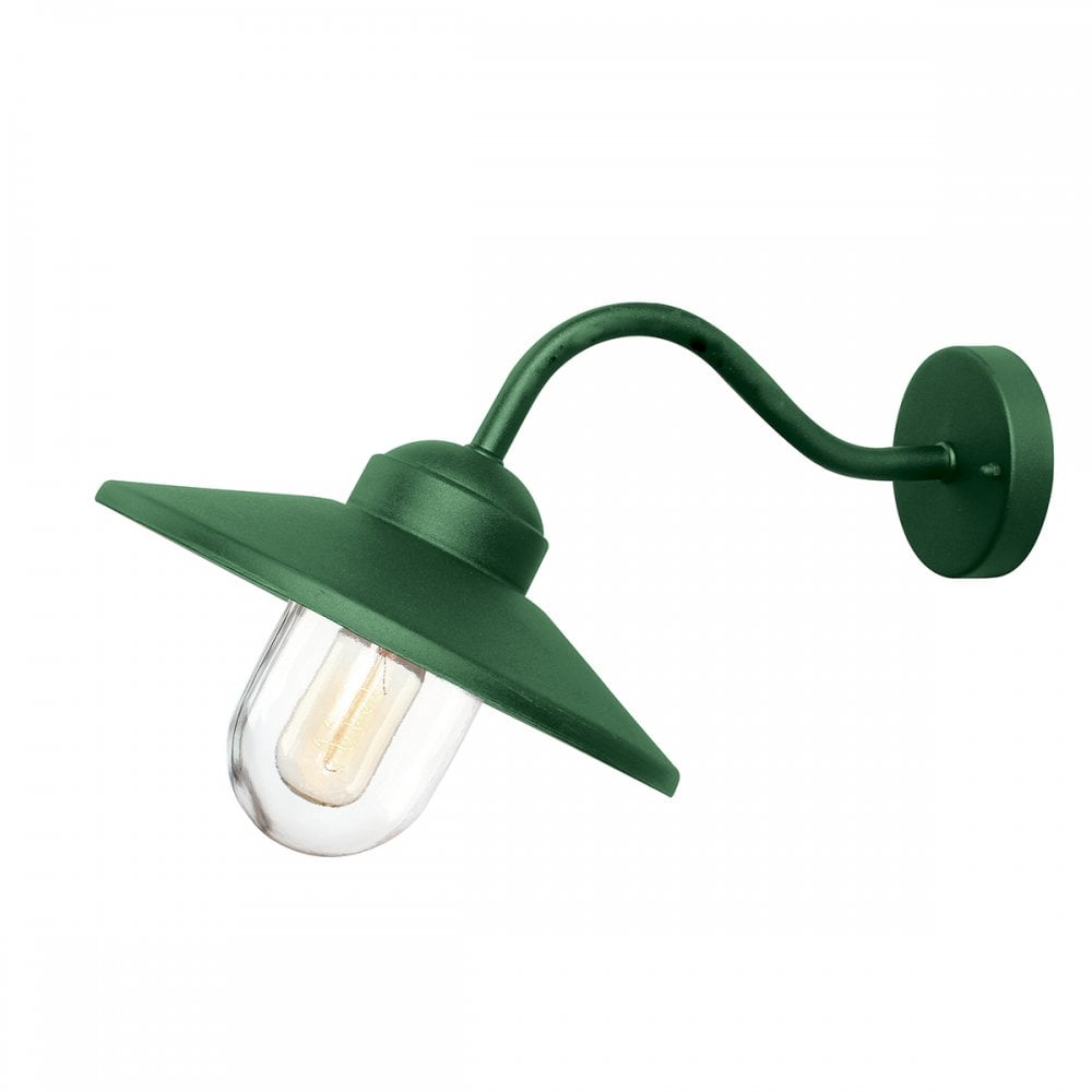 Elstead Klampenborg 1 Light Wall Lantern - Fir Green