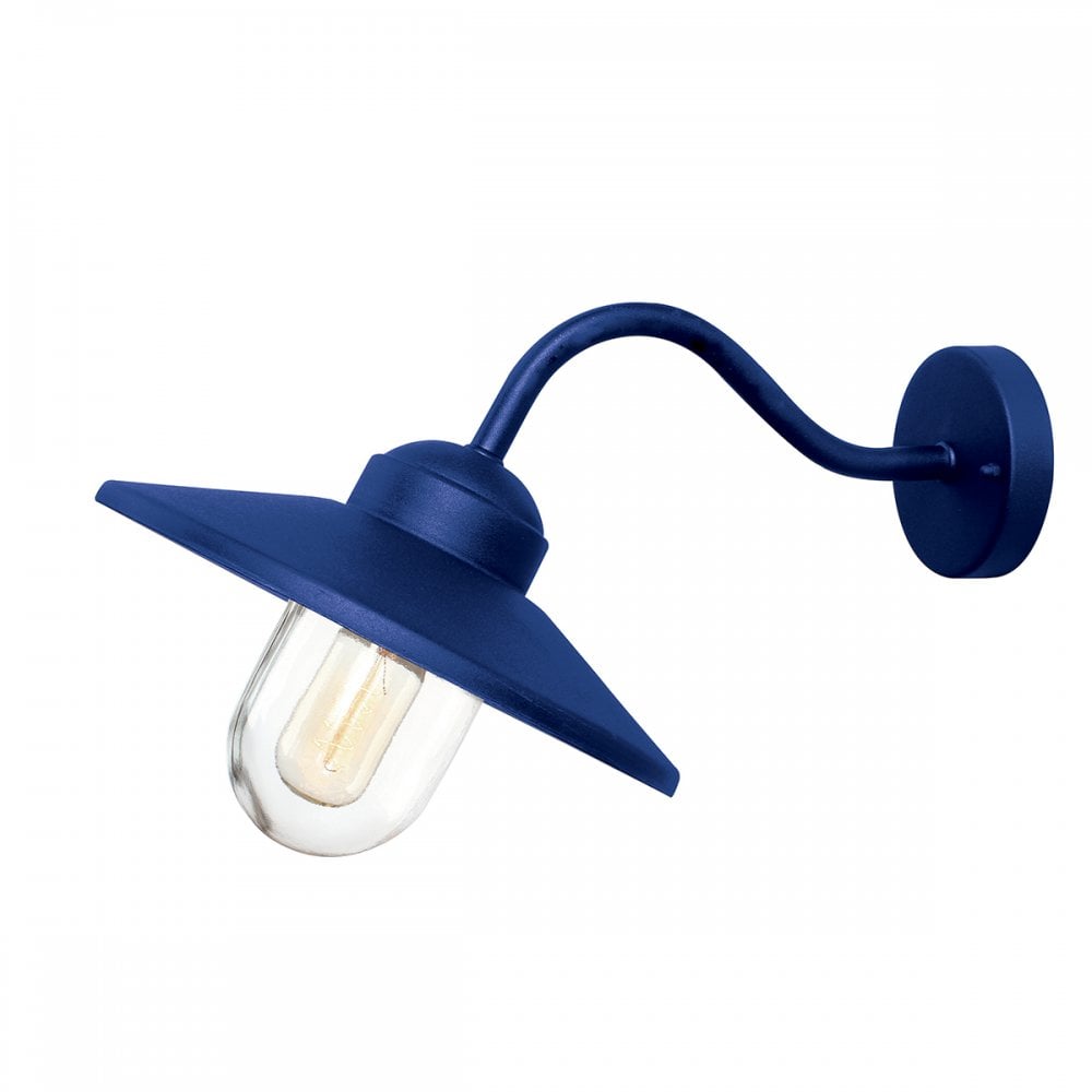 Elstead Klampenborg 1 Light Wall Lantern - Navy Blue