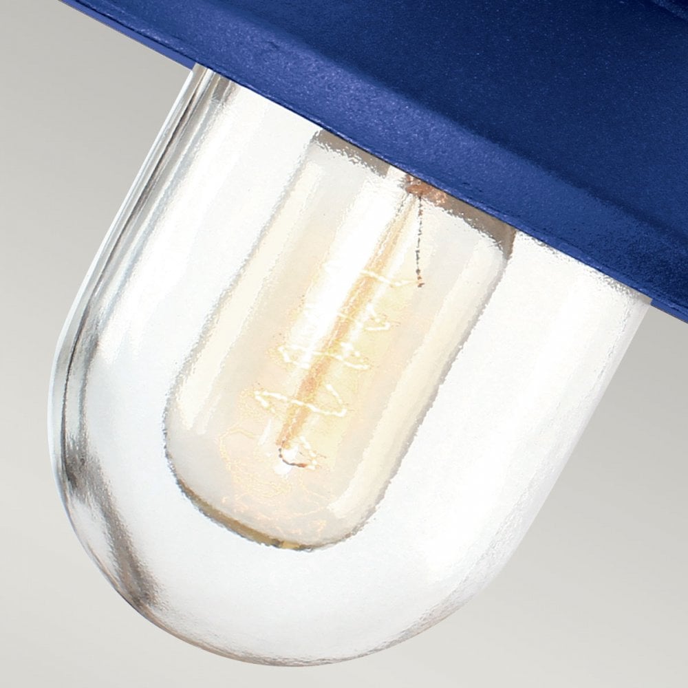 Elstead Klampenborg 1 Light Wall Lantern - Navy Blue
