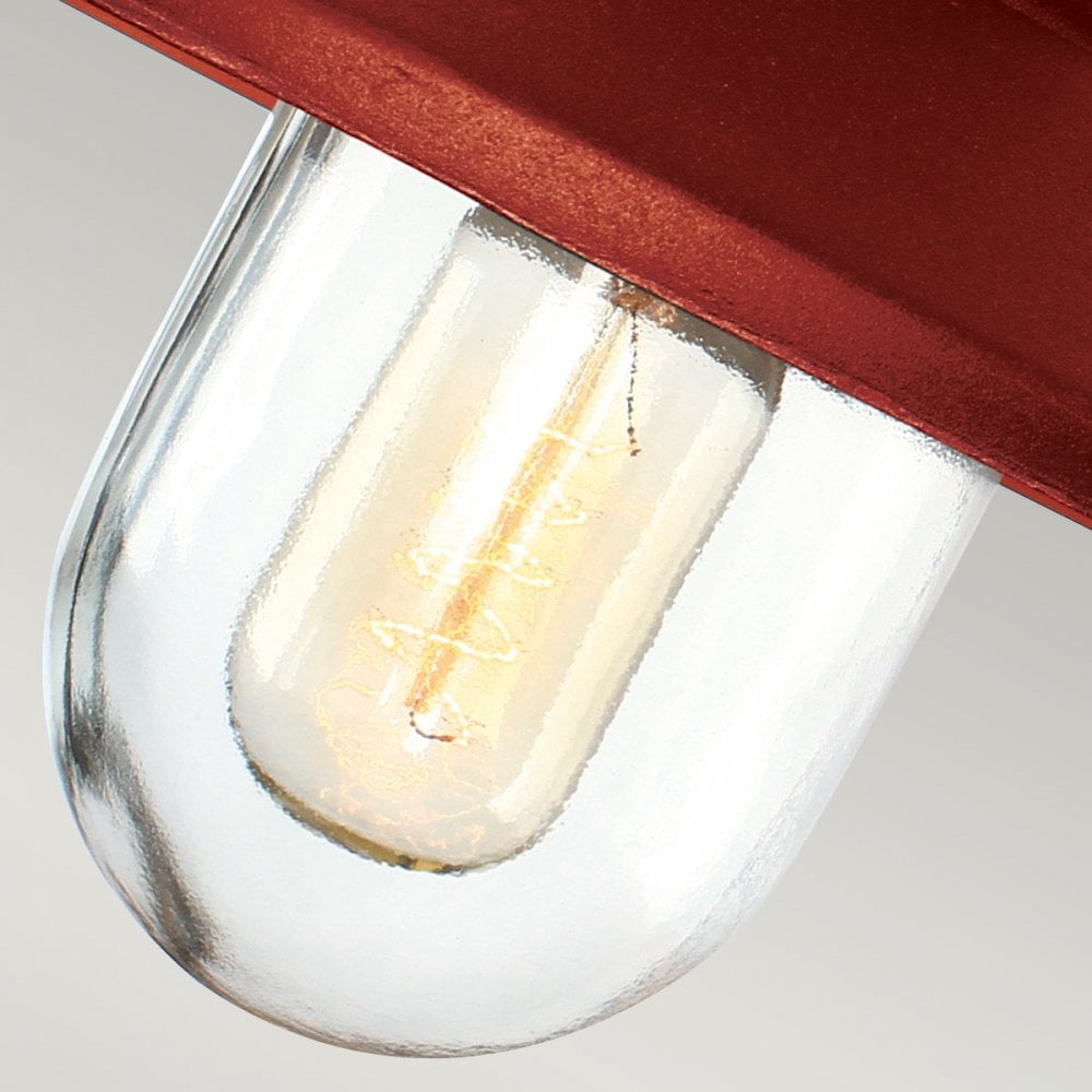 Elstead Klampenborg 1 Light Wall Lantern - Oxide Red