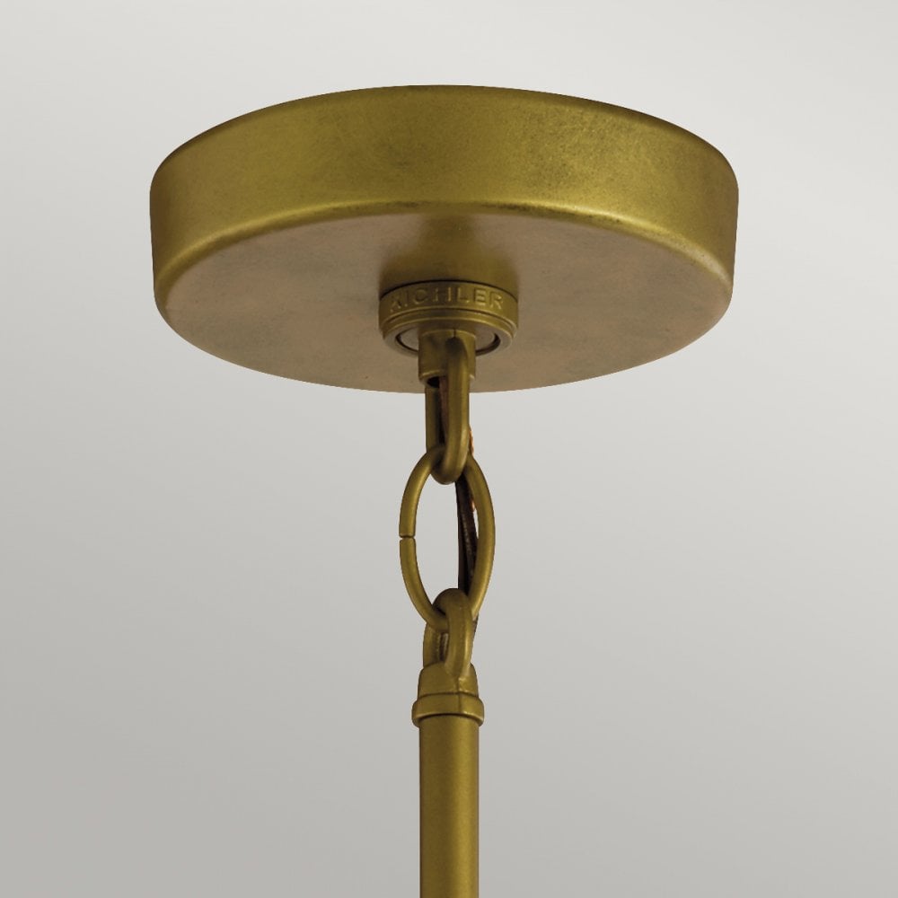 Kichler Camillo 1 Light Outdoor Pendant - Painted Natural Brass