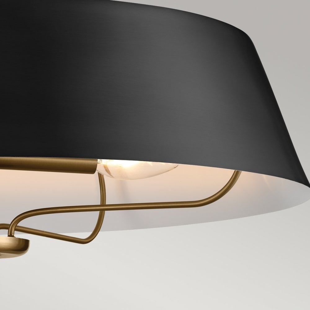Kichler Luella 4 Light Duo-Mount Pendant - Black & Brass