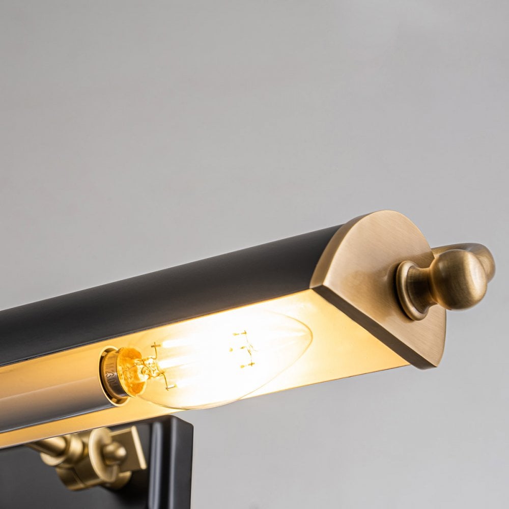 Elstead Winchfield 4 Light Large Picture Light - Aged Brass & Matte Black