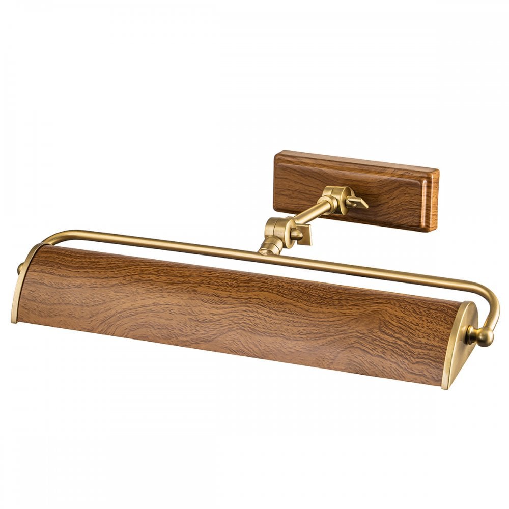 Elstead Winchfield 2 Light Medium Picture Light - Aged Brass & Oak