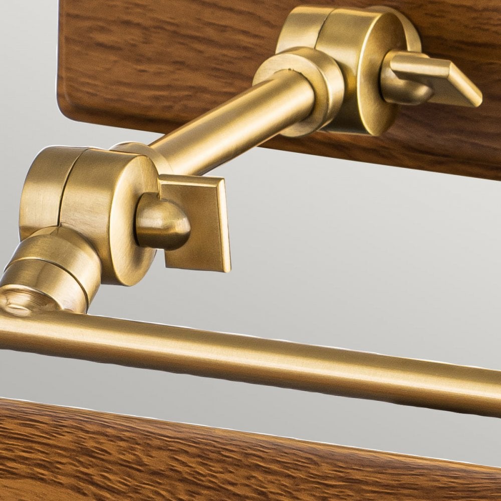 Elstead Winchfield 2 Light Medium Picture Light - Aged Brass & Oak