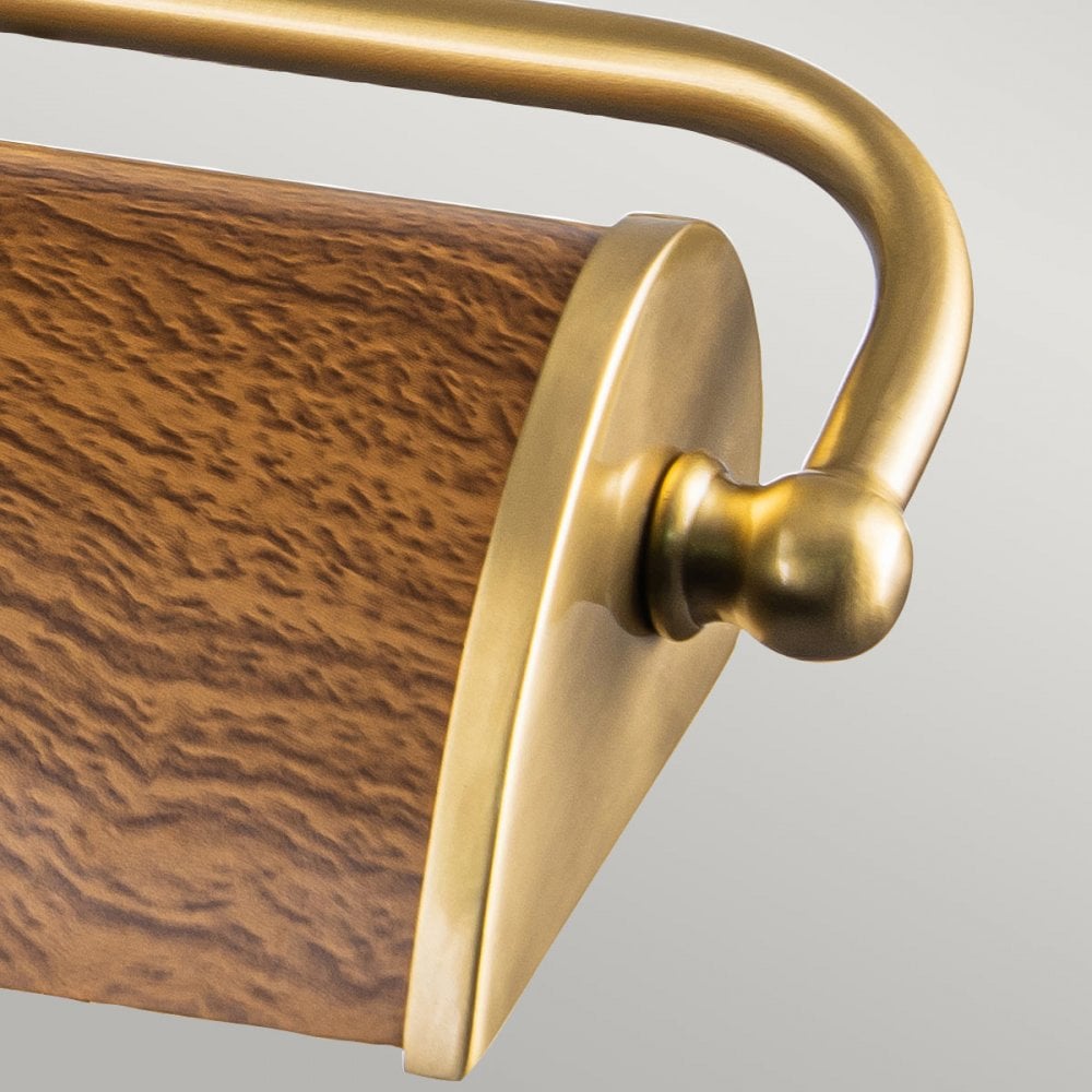Elstead Winchfield 2 Light Medium Picture Light - Aged Brass & Oak