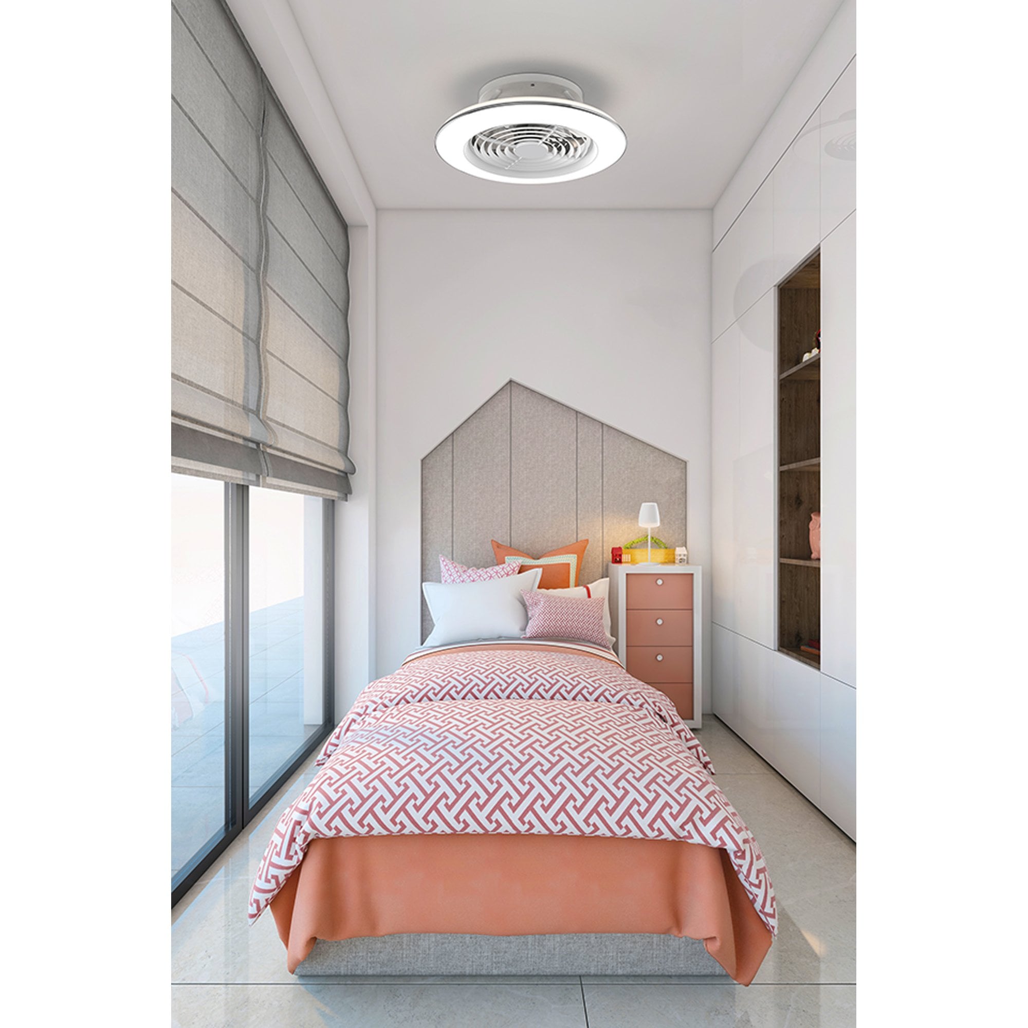 Mantra Alisio 70W LED Dimmable Ceiling Light & Fan, Remote, APP Controlled, White