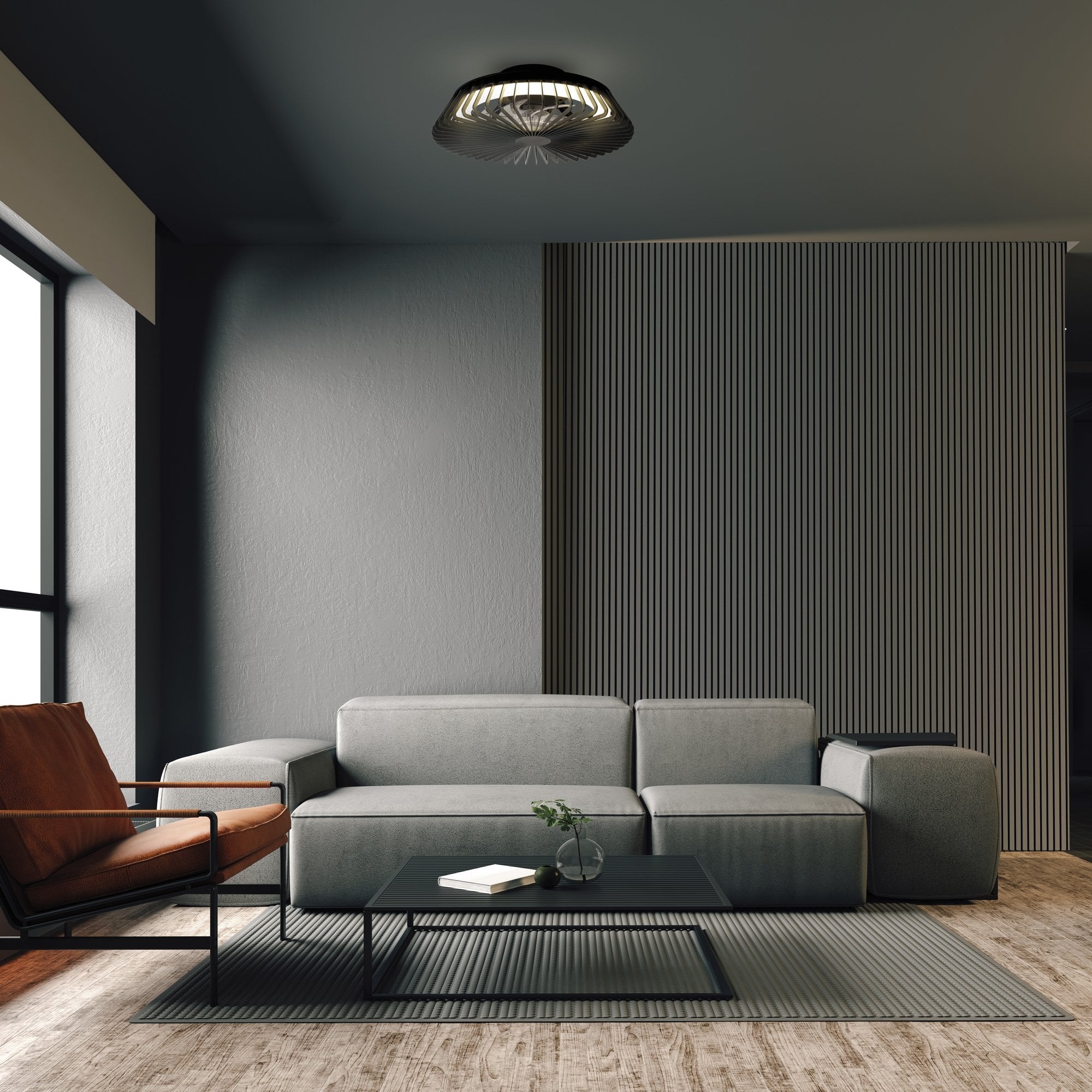 Mantra Himalaya 70W LED Dimmable Ceiling Light & Fan, Remote, APP ,  Voice Controlled, Silver