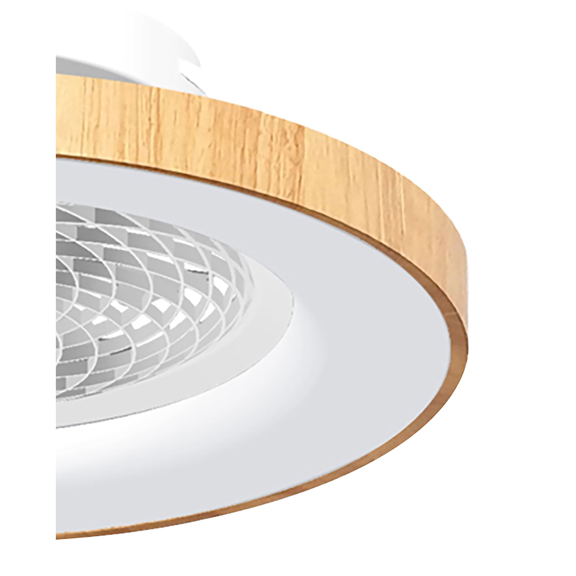 Mantra Tibet 70W LED Dimmable Ceiling Light & Fan, Remote, APP ,  Voice Controlled, Wood Effect