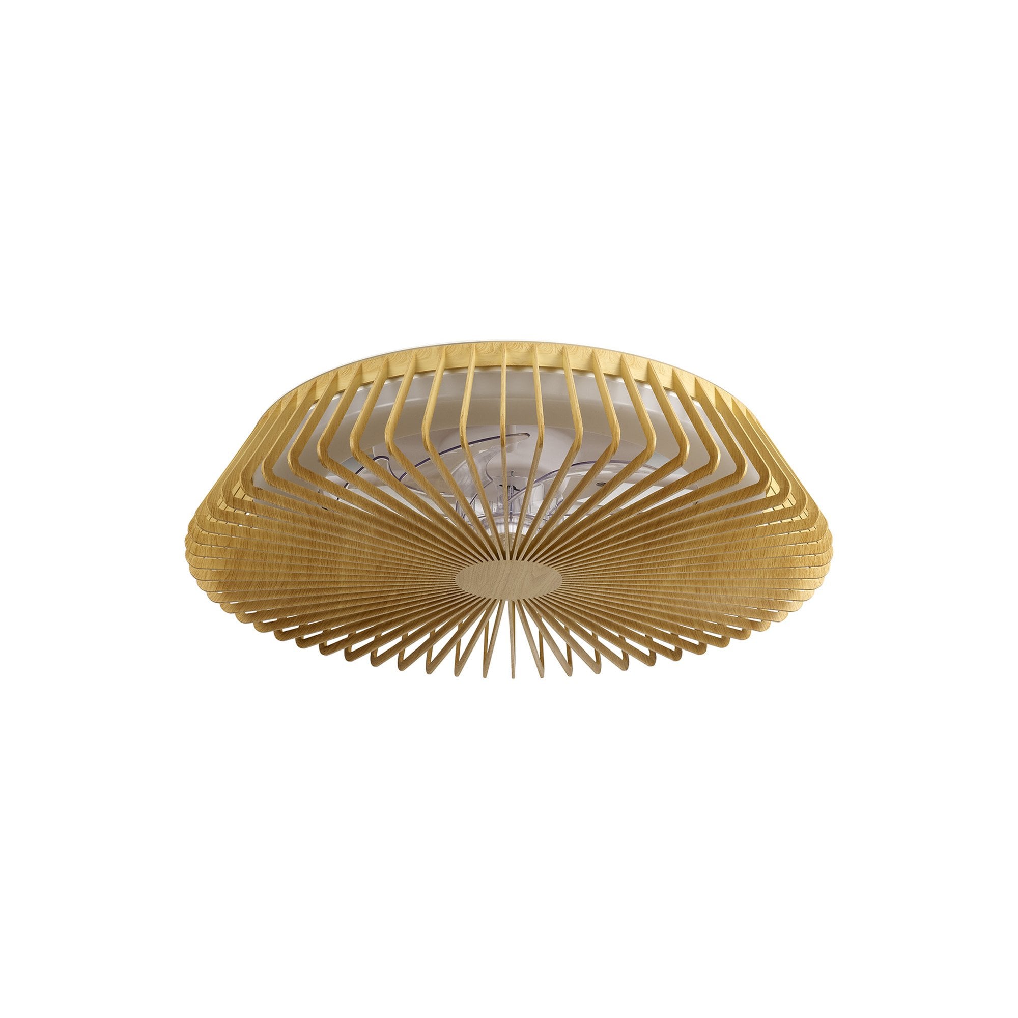 Mantra Himalaya 70W LED Dimmable Ceiling Light & Fan, Remote, APP ,  Voice Controlled, Wood Effect