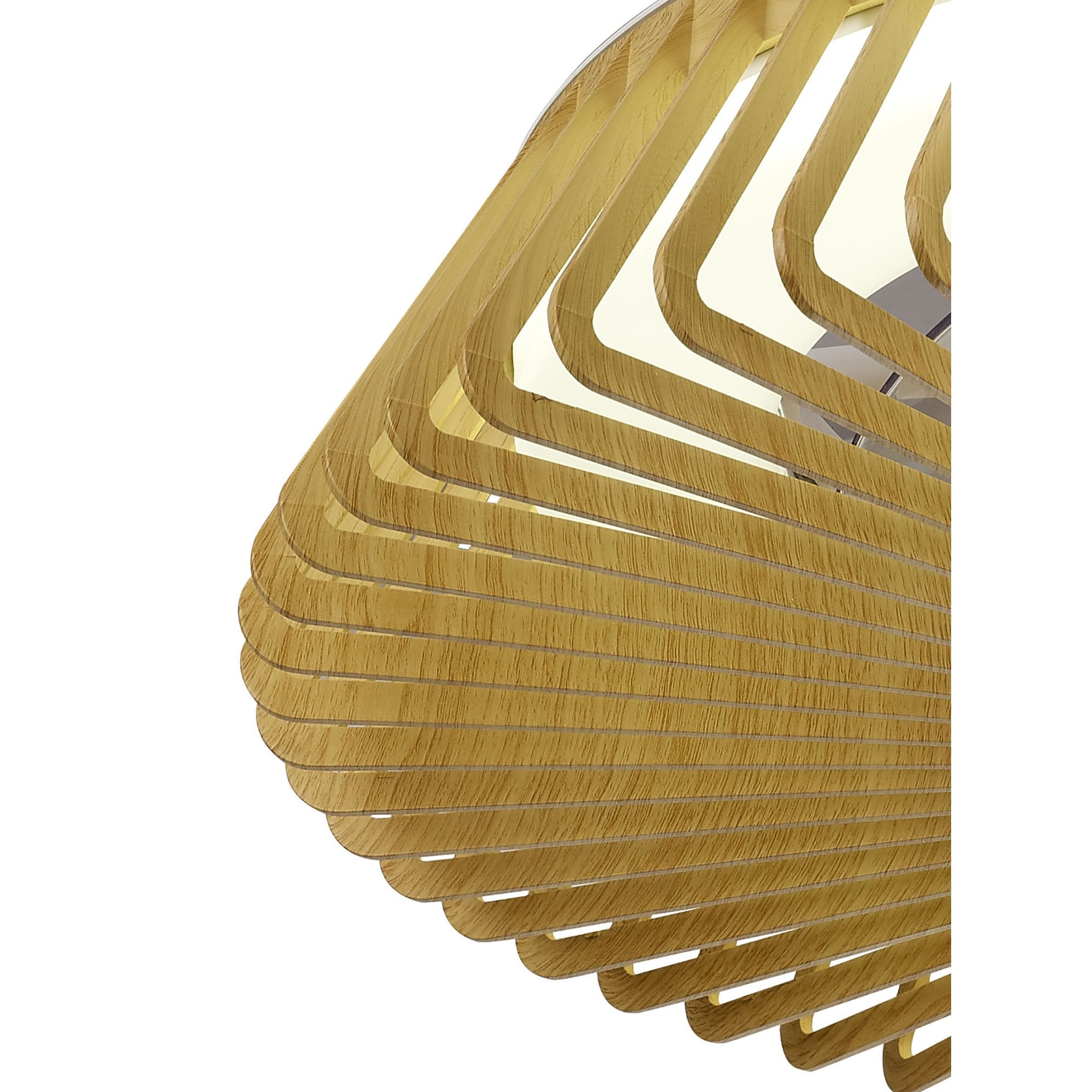 Mantra Himalaya 70W LED Dimmable Ceiling Light & Fan, Remote, APP ,  Voice Controlled, Wood Effect