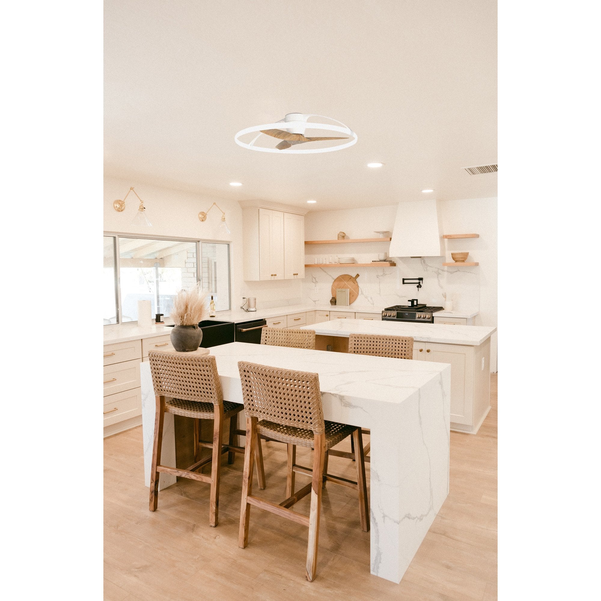Mantra Nepal 75W LED Dimmable Ceiling Light & Fan, Remote, APP, Voice Controlled - White