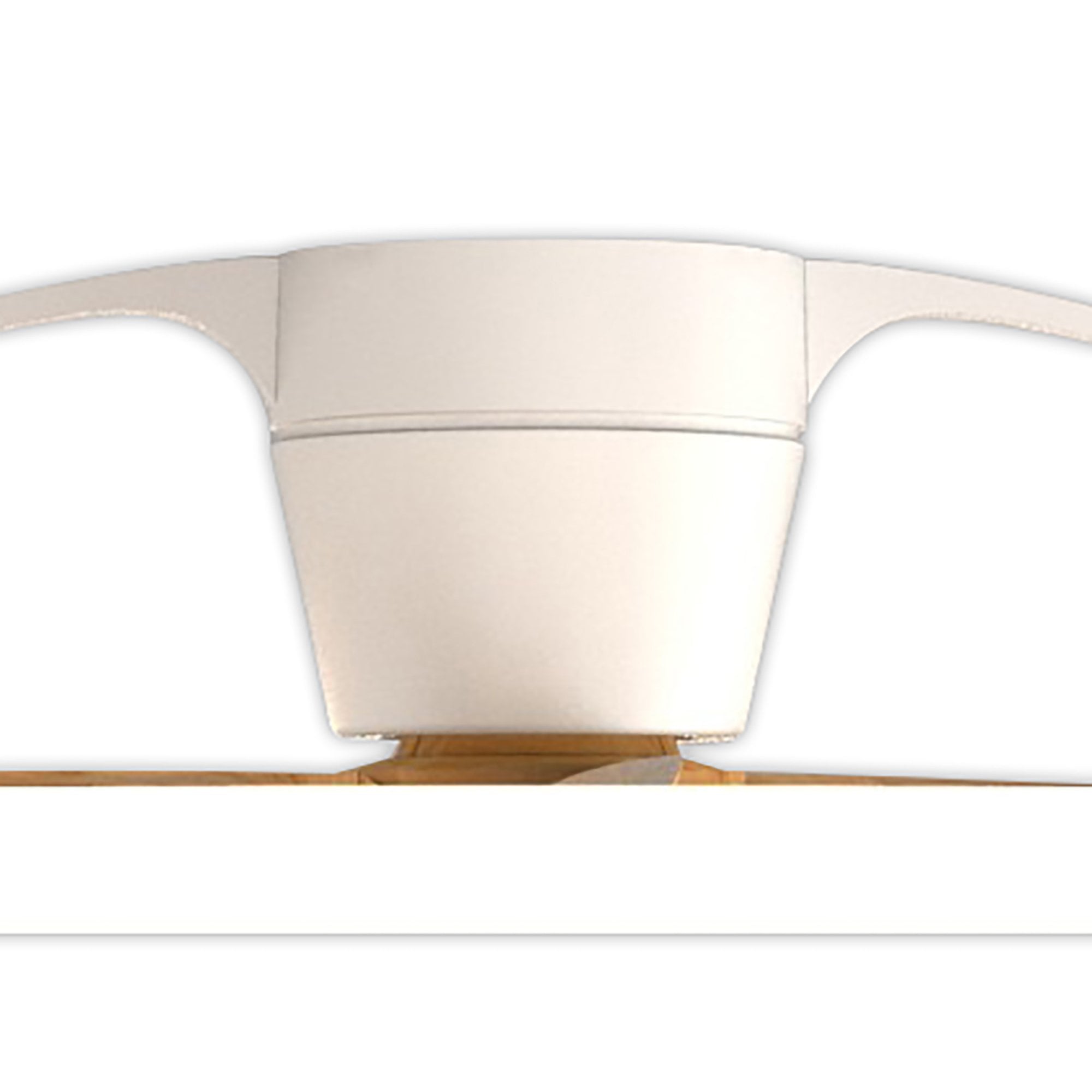 Mantra Nepal 75W LED Dimmable Ceiling Light & Fan, Remote, APP, Voice Controlled - White & Wood Effect