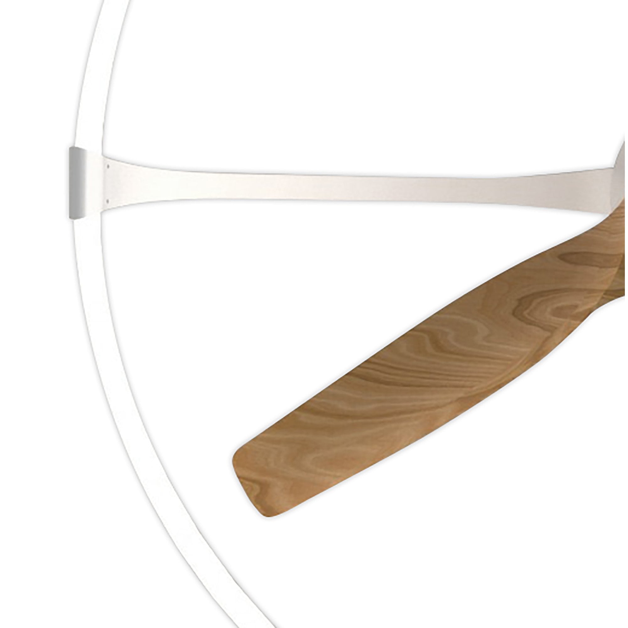 Mantra Nepal 75W LED Dimmable Ceiling Light & Fan, Remote, APP, Voice Controlled - White & Wood Effect