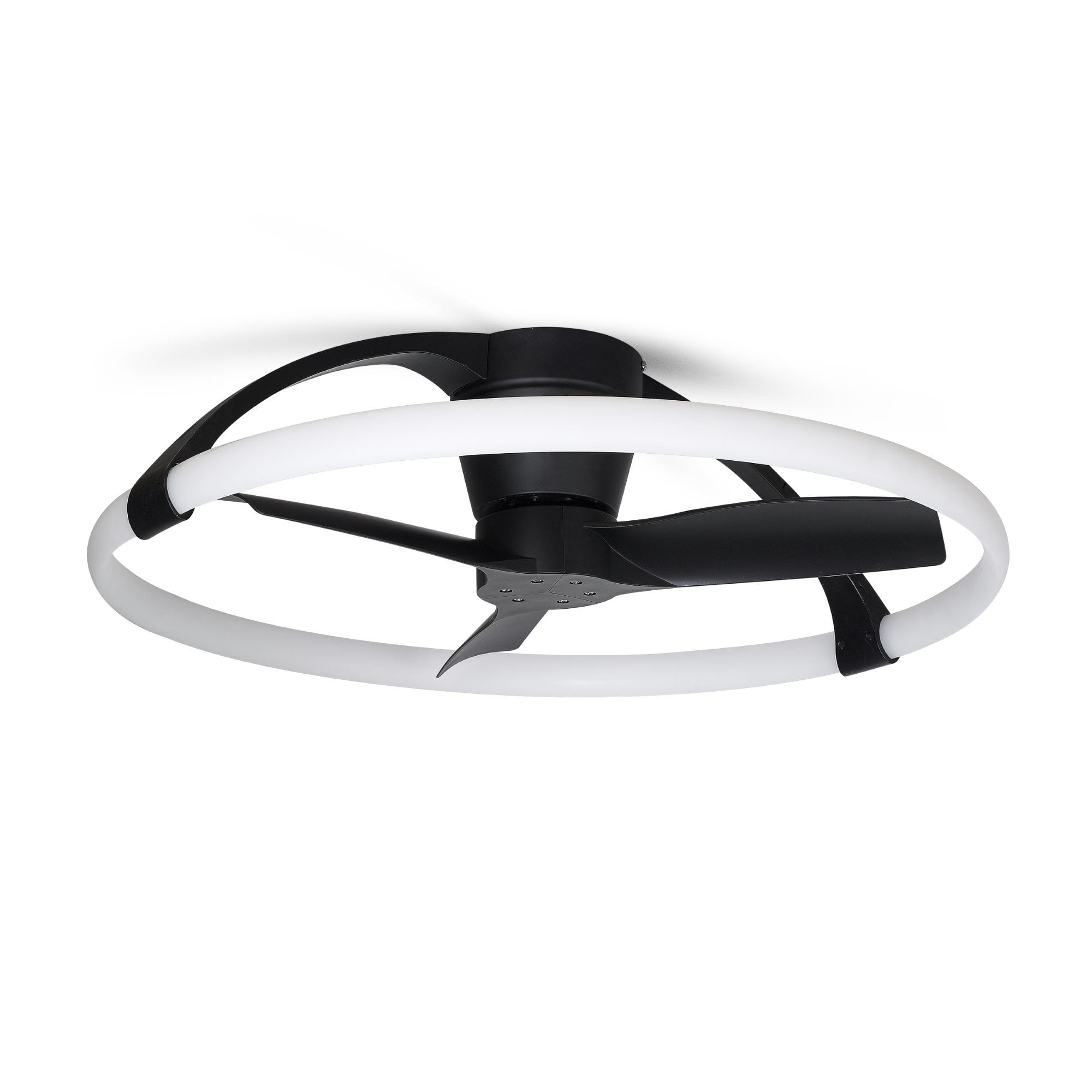 Mantra Nepal 55W LED Dimmable Ceiling Light & Fan, Remote Controlled - Black