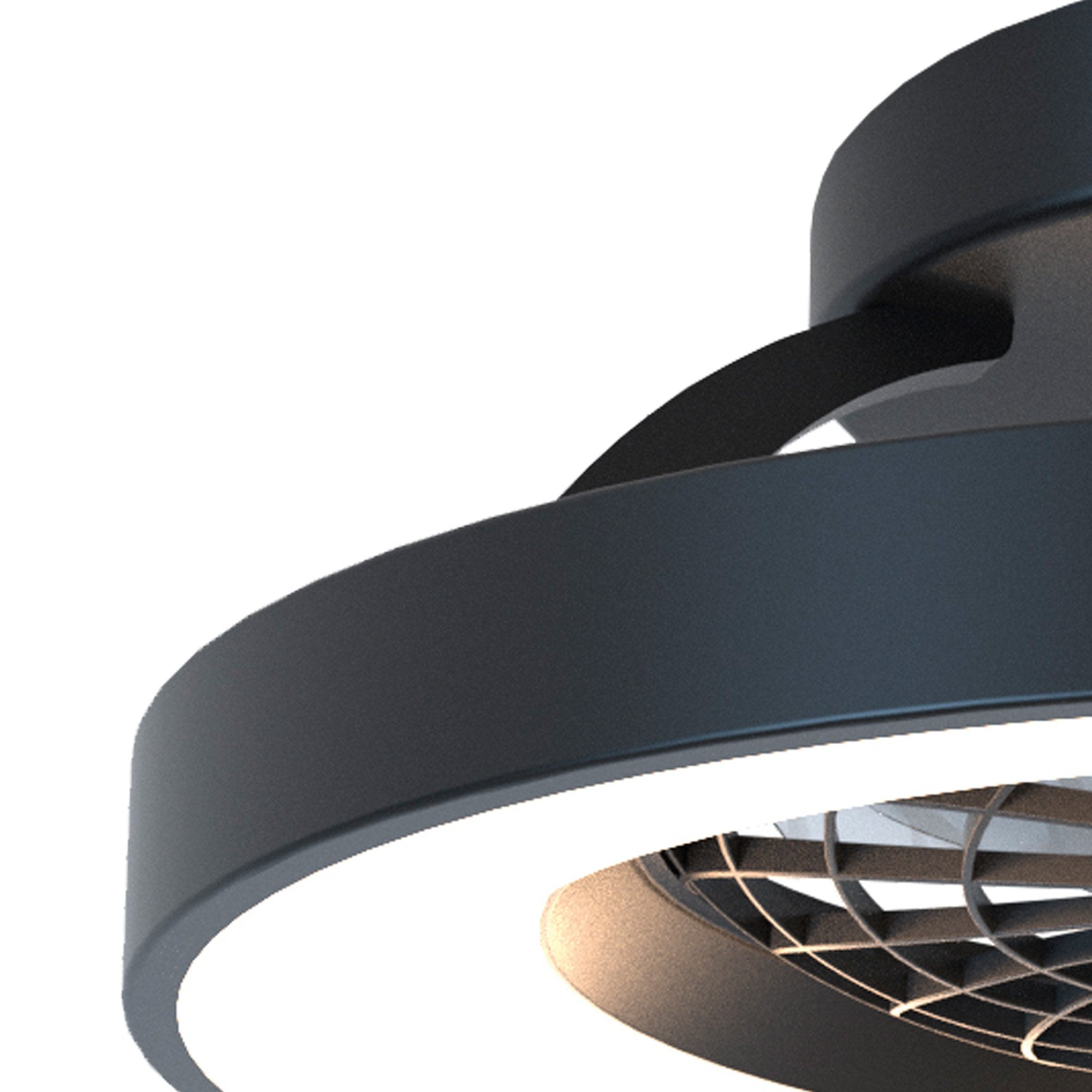 Mantra Tibet Mini 70W LED Dimmable Ceiling Light & Fan, Remote Controlled - Black
